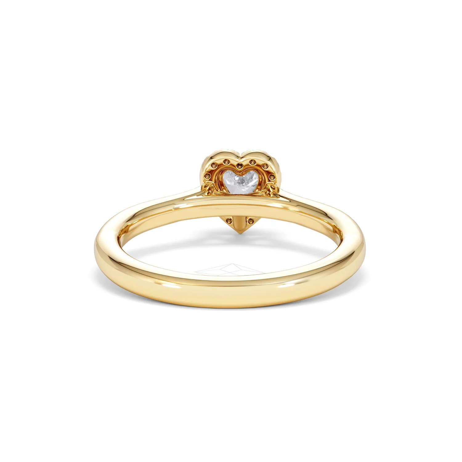 Lumia Heart Cut Lab Diamond Halo Ring 0.50ct F/VS in 18K Gold Vermeil - Image 49