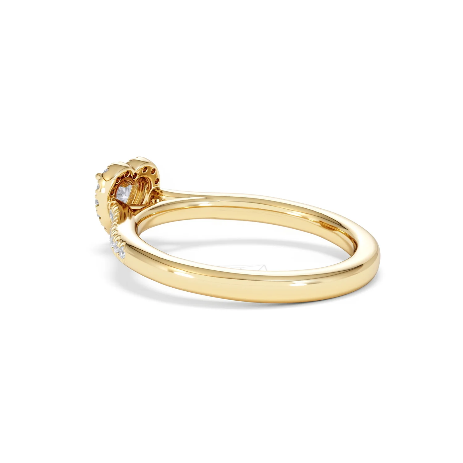Lumia Heart Cut Lab Diamond Halo Ring 0.50ct F/VS in 18K Gold Vermeil - Image 61