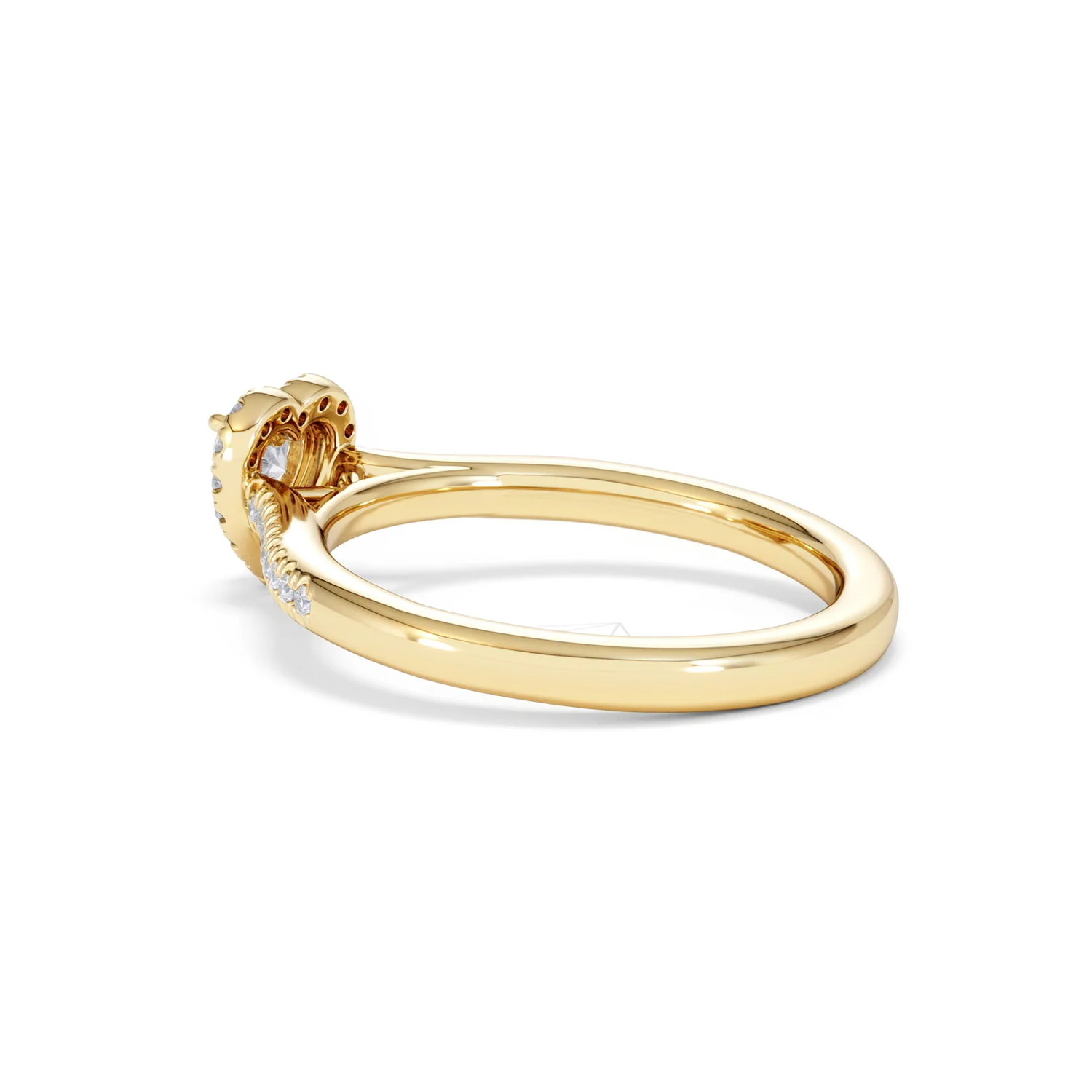 Lumia Heart Cut Lab Diamond Halo Ring 0.50ct F/VS in 18K Gold Vermeil - Image 62