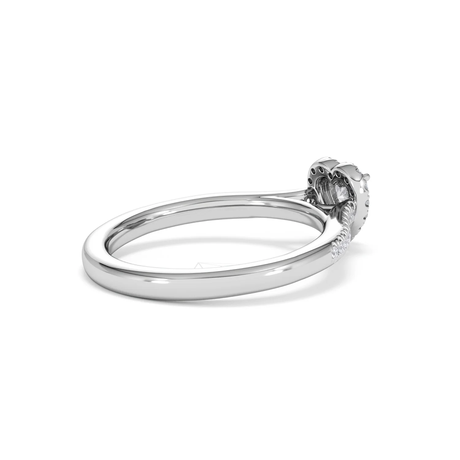 Lumia Heart Cut Lab Diamond Halo Ring 0.50ct F/VS in 925 Silver - Image 37
