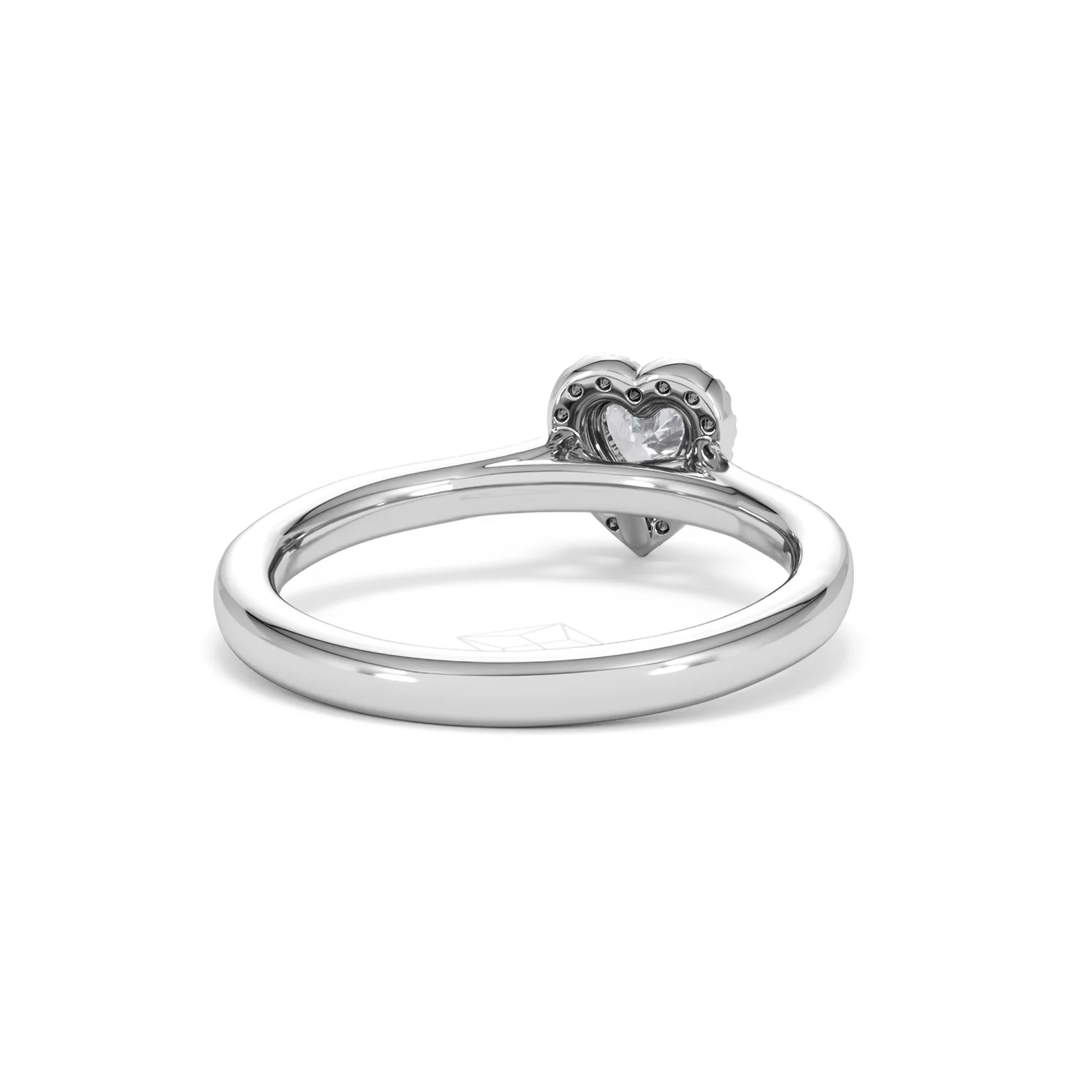 Lumia Heart Cut Lab Diamond Halo Ring 0.50ct F/VS in 925 Silver - Image 45