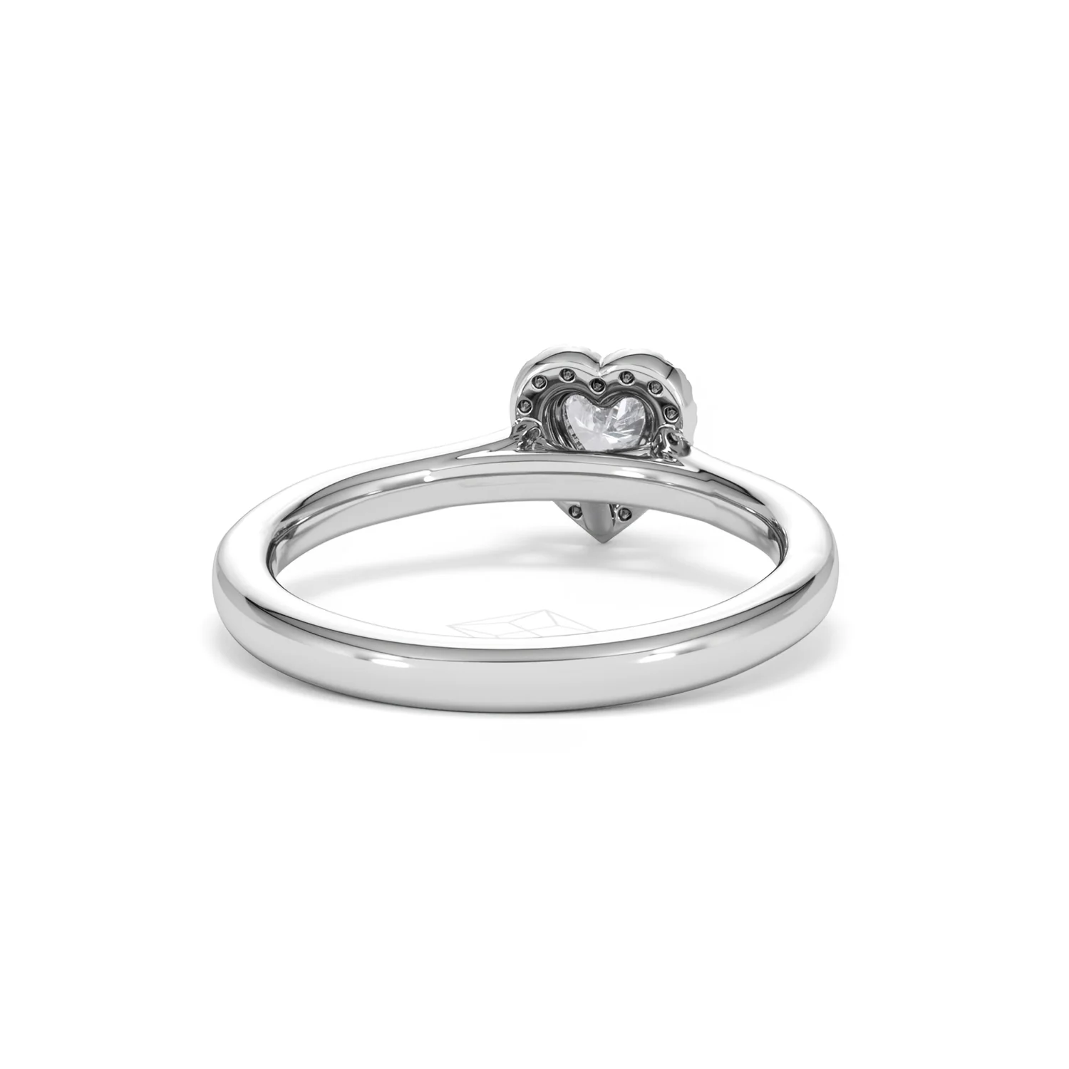 Lumia Heart Cut Lab Diamond Halo Ring 0.50ct F/VS in 925 Silver - Image 46