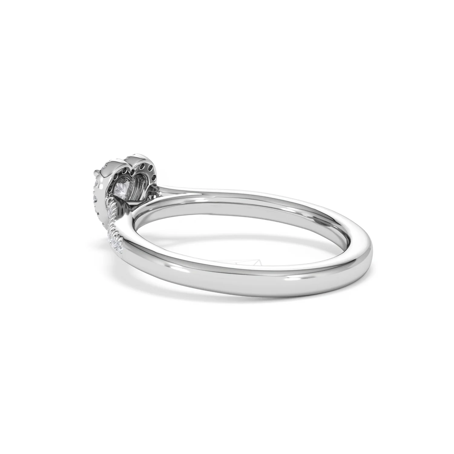 Lumia Heart Cut Lab Diamond Halo Ring 0.50ct F/VS in 925 Silver - Image 60