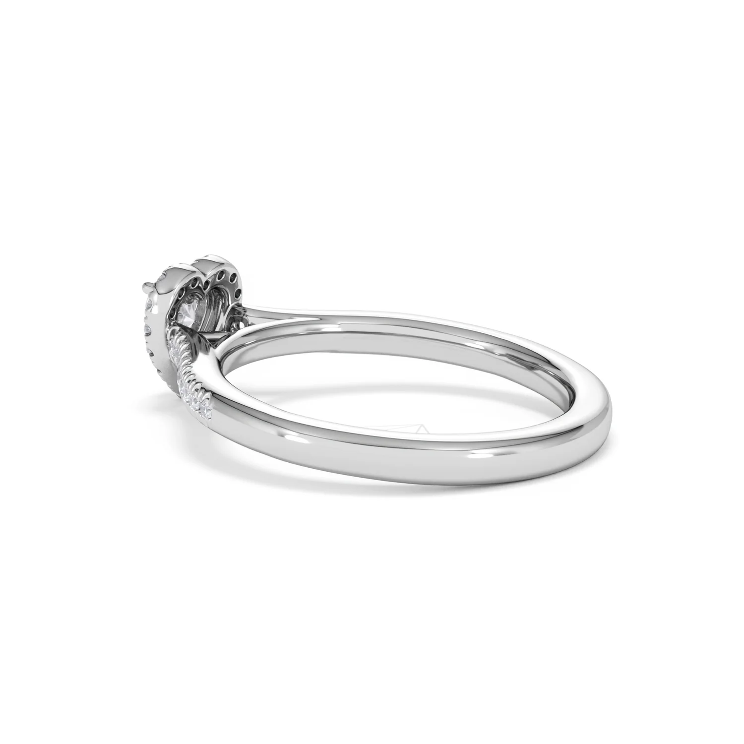 Lumia Heart Cut Lab Diamond Halo Ring 0.50ct F/VS in 925 Silver - Image 61