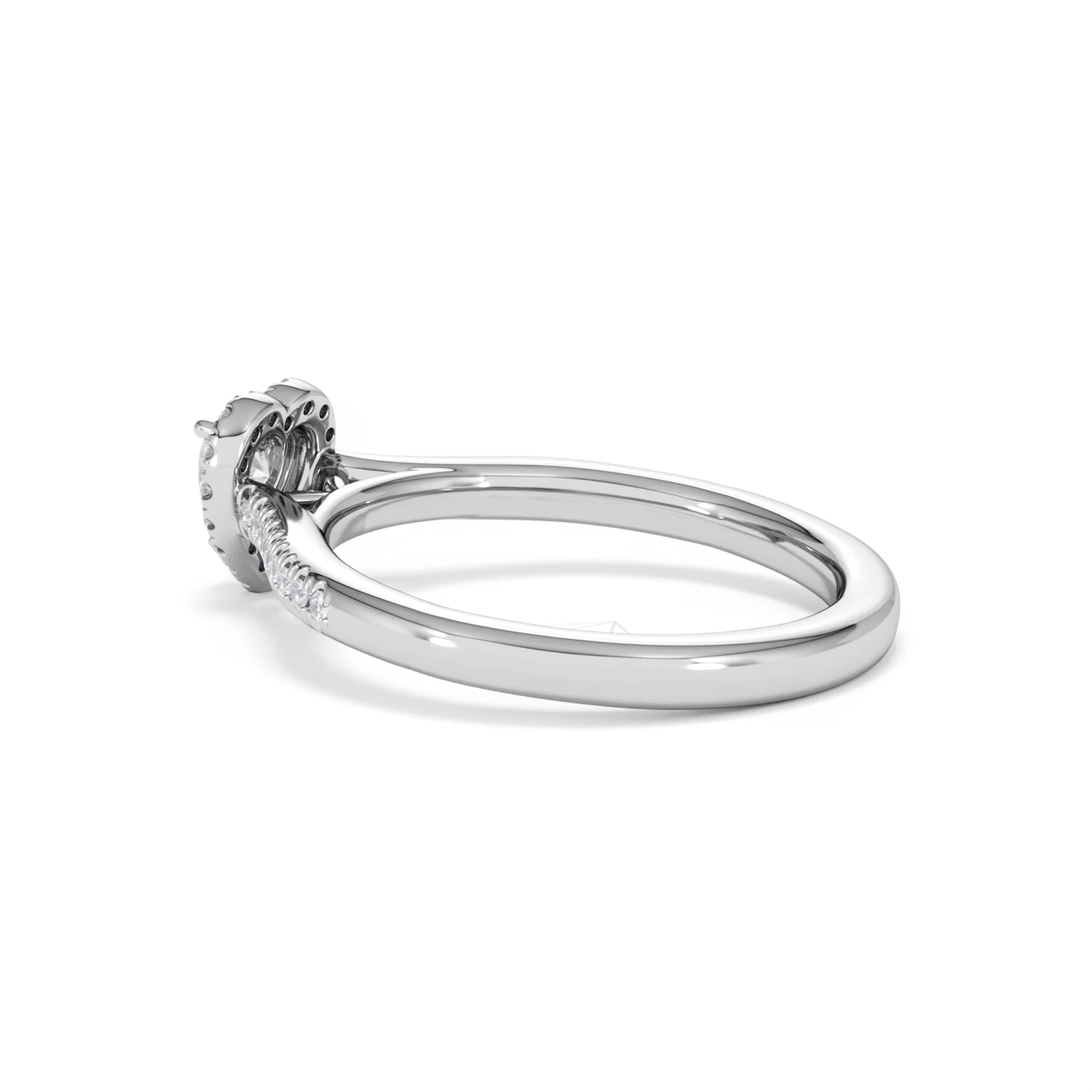 Lumia Heart Cut Lab Diamond Halo Ring 0.50ct F/VS in 925 Silver - Image 62