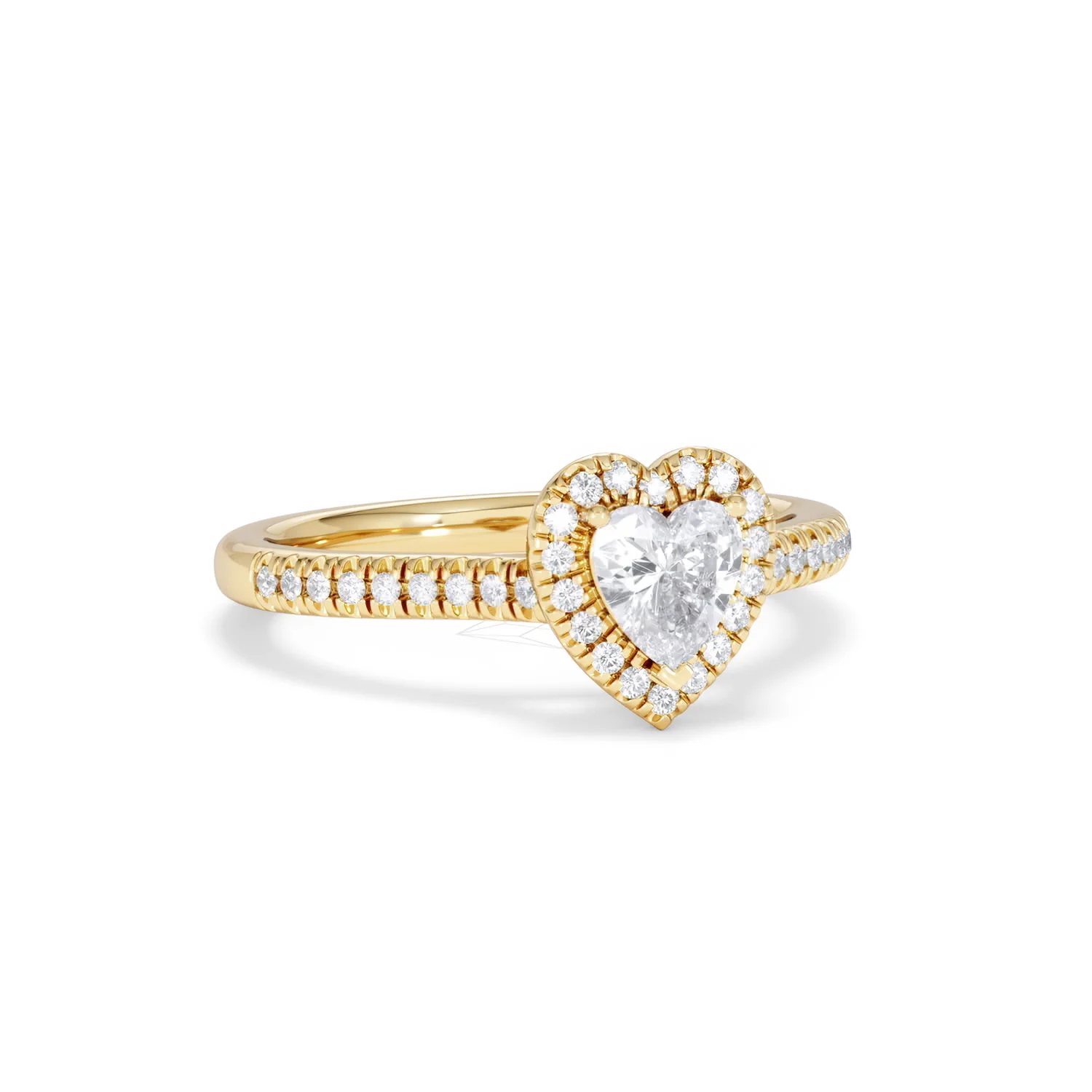 Lumia Heart Cut Lab Diamond Halo Ring 0.70ct F/VS in 9K Gold - Image 13