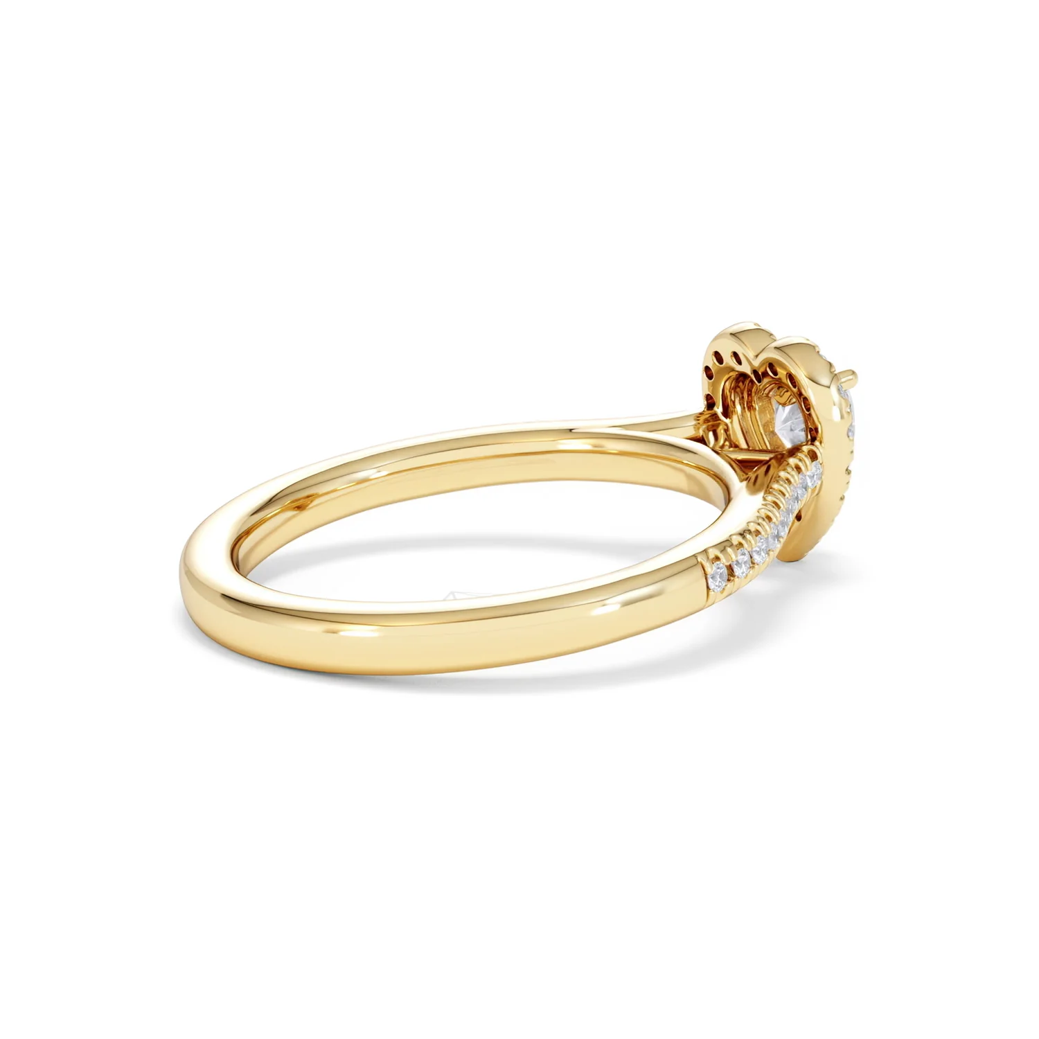 Lumia Heart Cut Lab Diamond Halo Ring 0.70ct F/VS in 9K Gold - Image 36