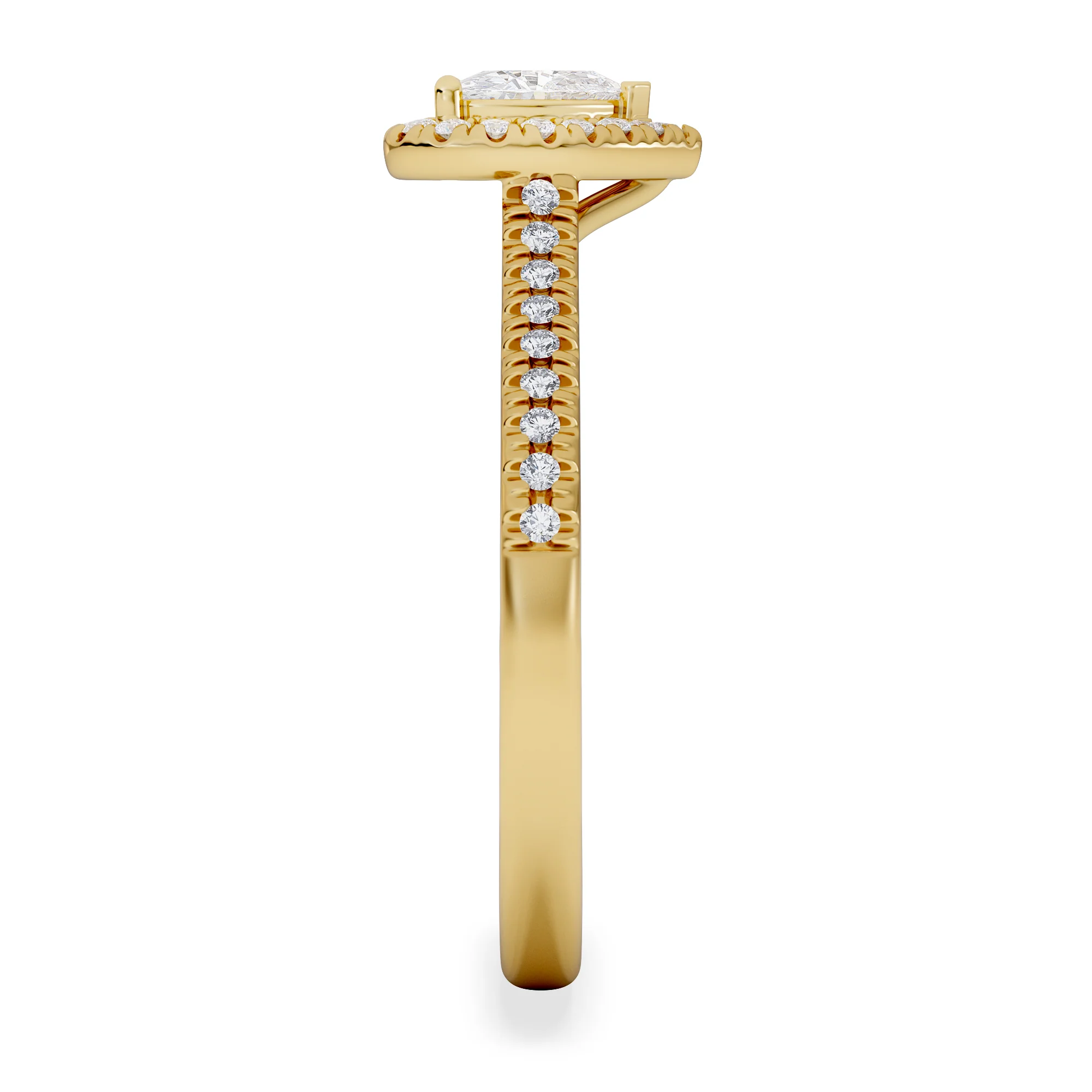Lumia Heart Cut Lab Diamond Halo Ring 0.70ct F/VS in 9K Gold - Image 5