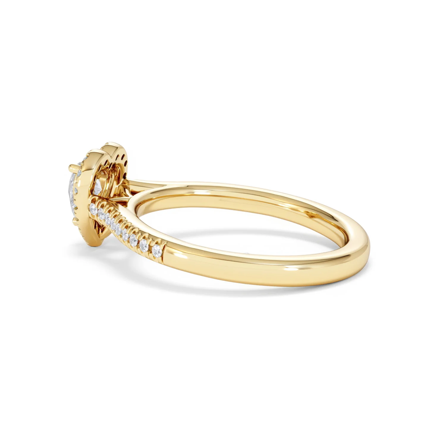 Lumia Heart Cut Lab Diamond Halo Ring 0.70ct F/VS in 9K Gold - Image 64
