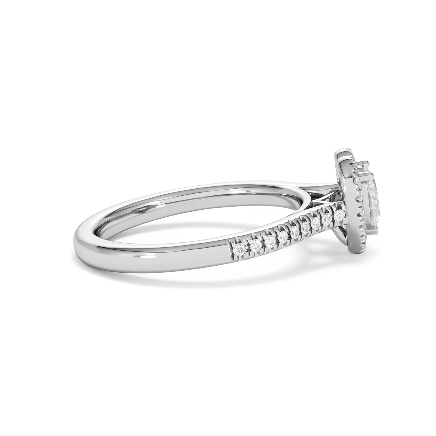 Lumia Heart Cut Lab Diamond Halo Ring 0.70ct F/VS in 9K White Gold - Image 31