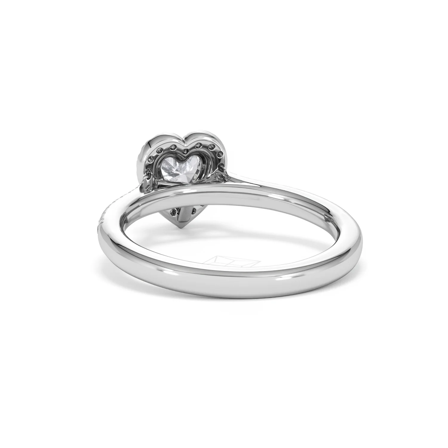 Lumia Heart Cut Lab Diamond Halo Ring 0.70ct F/VS in 9K White Gold - Image 55