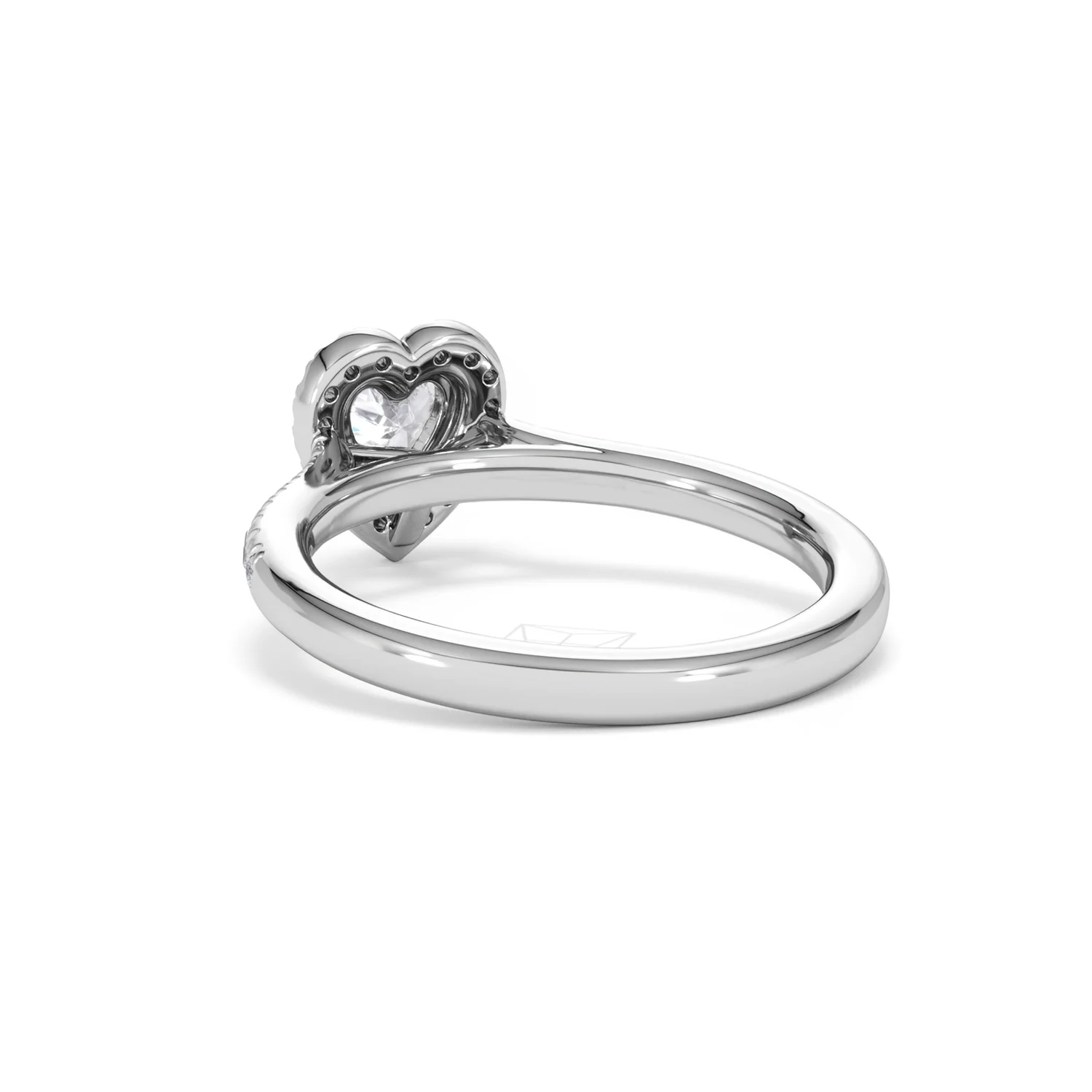 Lumia Heart Cut Lab Diamond Halo Ring 0.70ct F/VS in 9K White Gold - Image 57