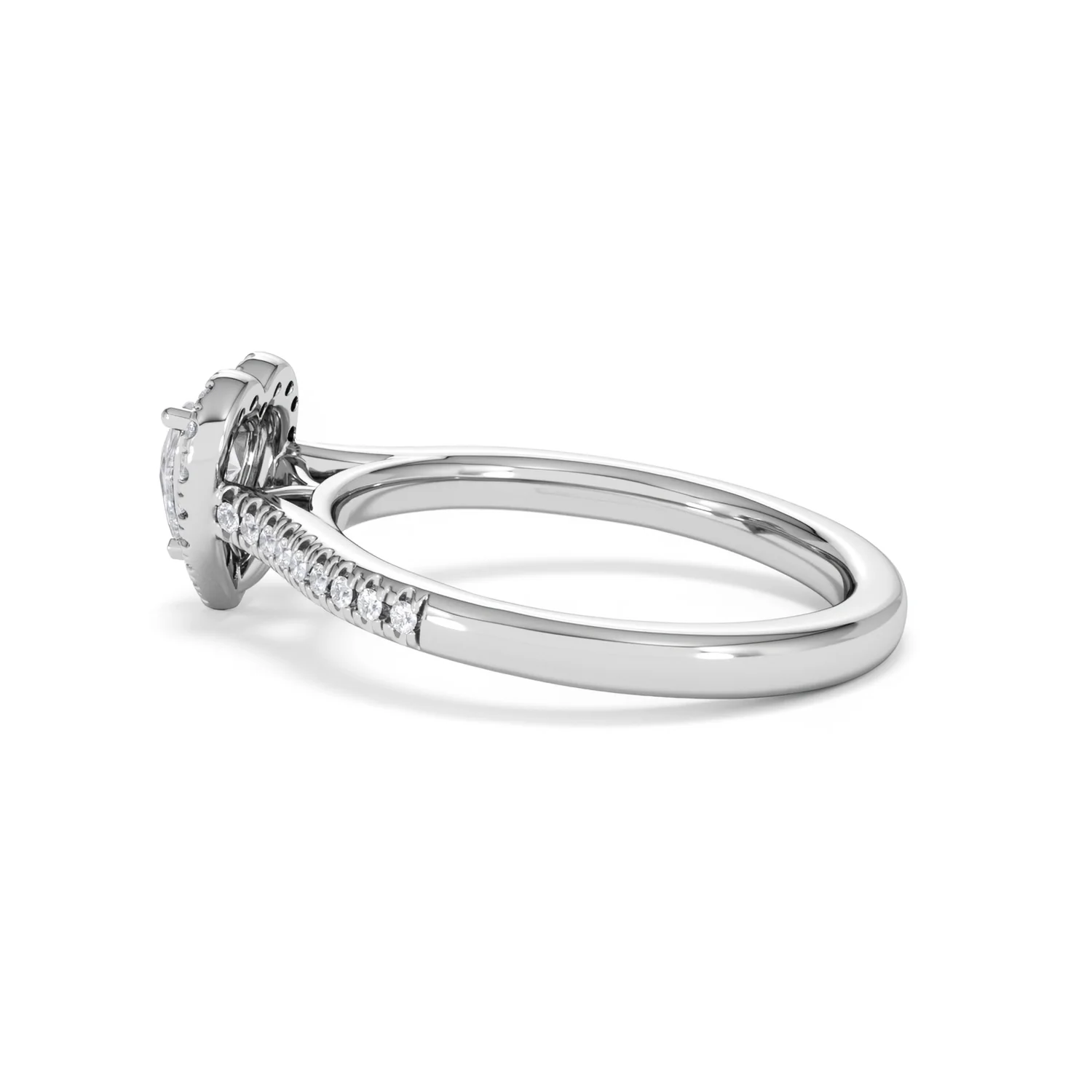 Lumia Heart Cut Lab Diamond Halo Ring 0.70ct F/VS in 9K White Gold - Image 67