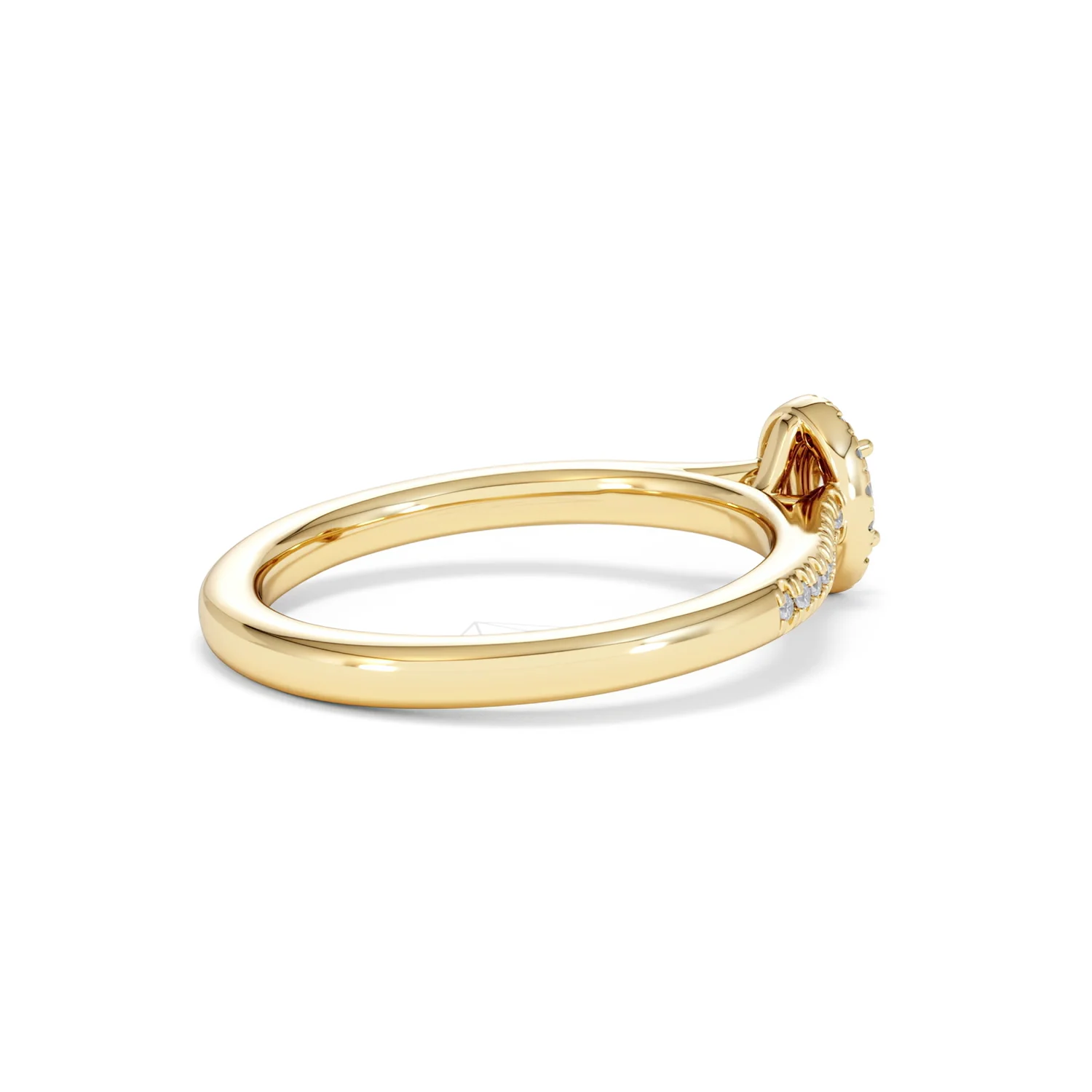 Lumia Oval Cut Lab Diamond Halo Ring 0.33ct F/VS in 18K Gold Vermeil - Image 37