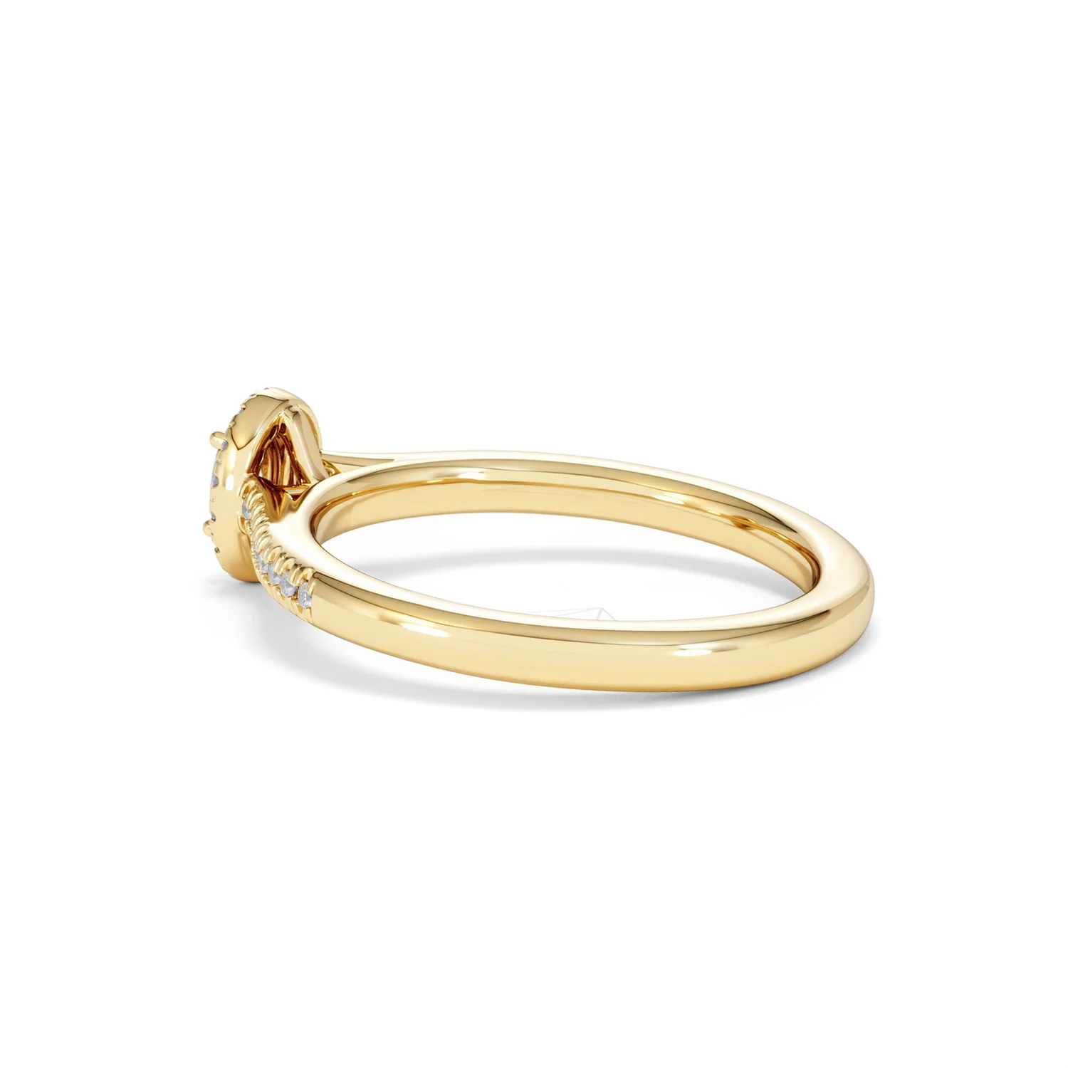 Lumia Oval Cut Lab Diamond Halo Ring 0.33ct F/VS in 18K Gold Vermeil - Image 63