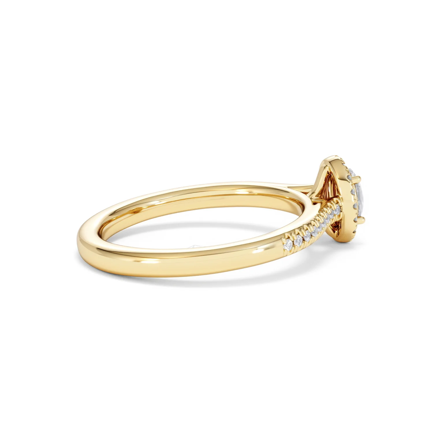 Lumia Oval Cut Lab Diamond Halo Ring 0.50ct F/VS in 18K Gold Vermeil - Image 34