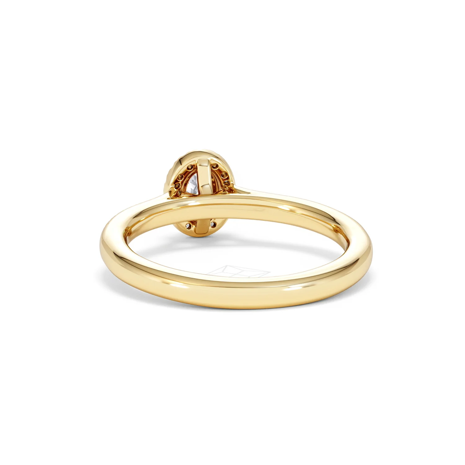 Lumia Oval Cut Lab Diamond Halo Ring 0.50ct F/VS in 18K Gold Vermeil - Image 53