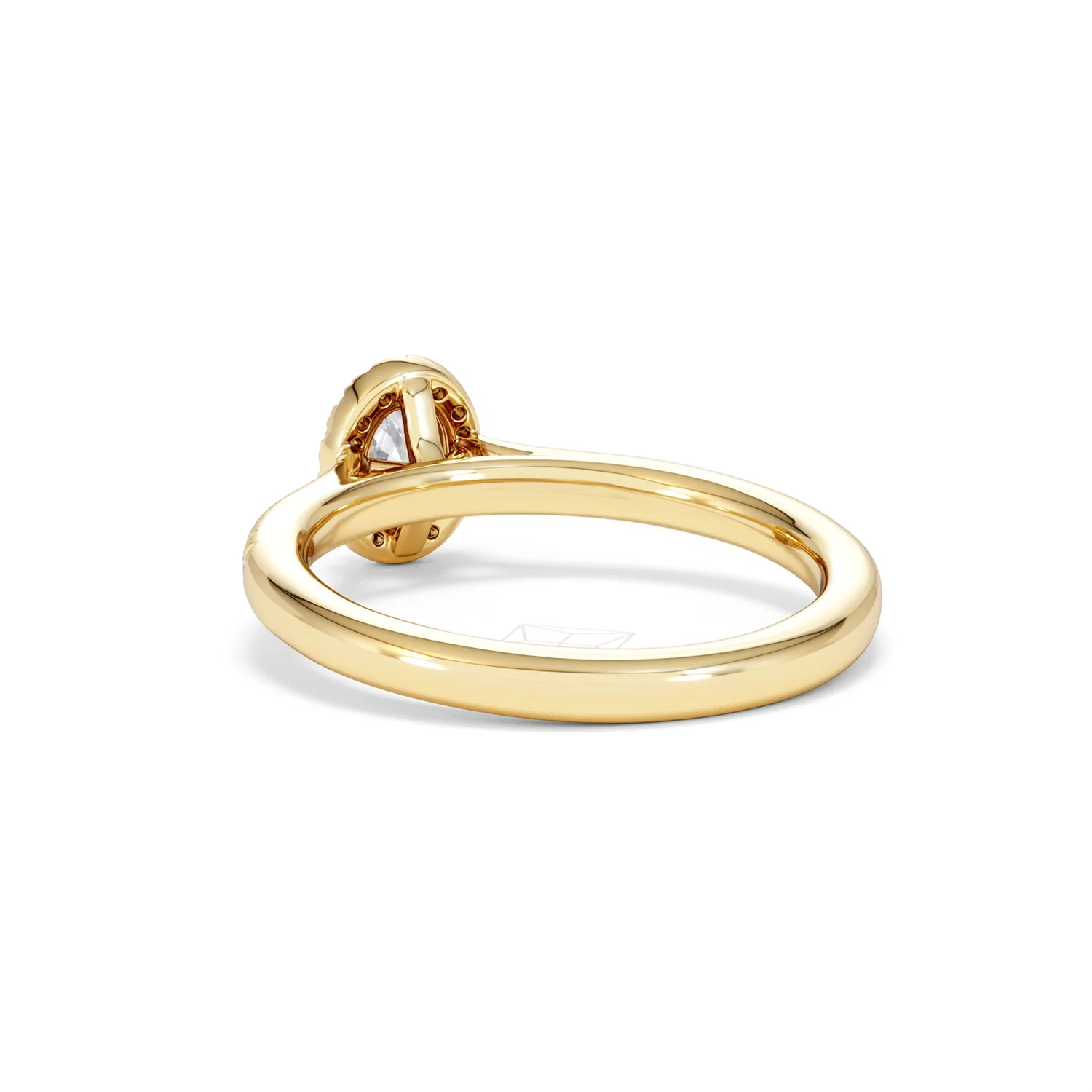 Lumia Oval Cut Lab Diamond Halo Ring 0.50ct F/VS in 18K Gold Vermeil - Image 56
