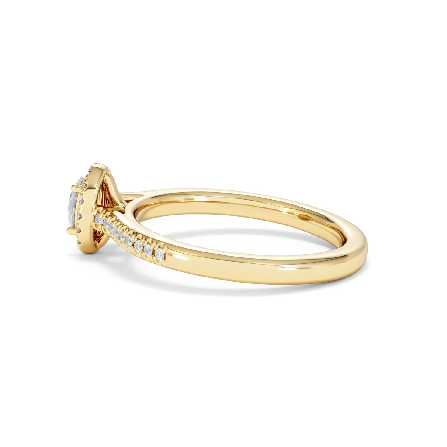 Lumia Oval Cut Lab Diamond Halo Ring 0.50ct F/VS in 18K Gold Vermeil - Image 67