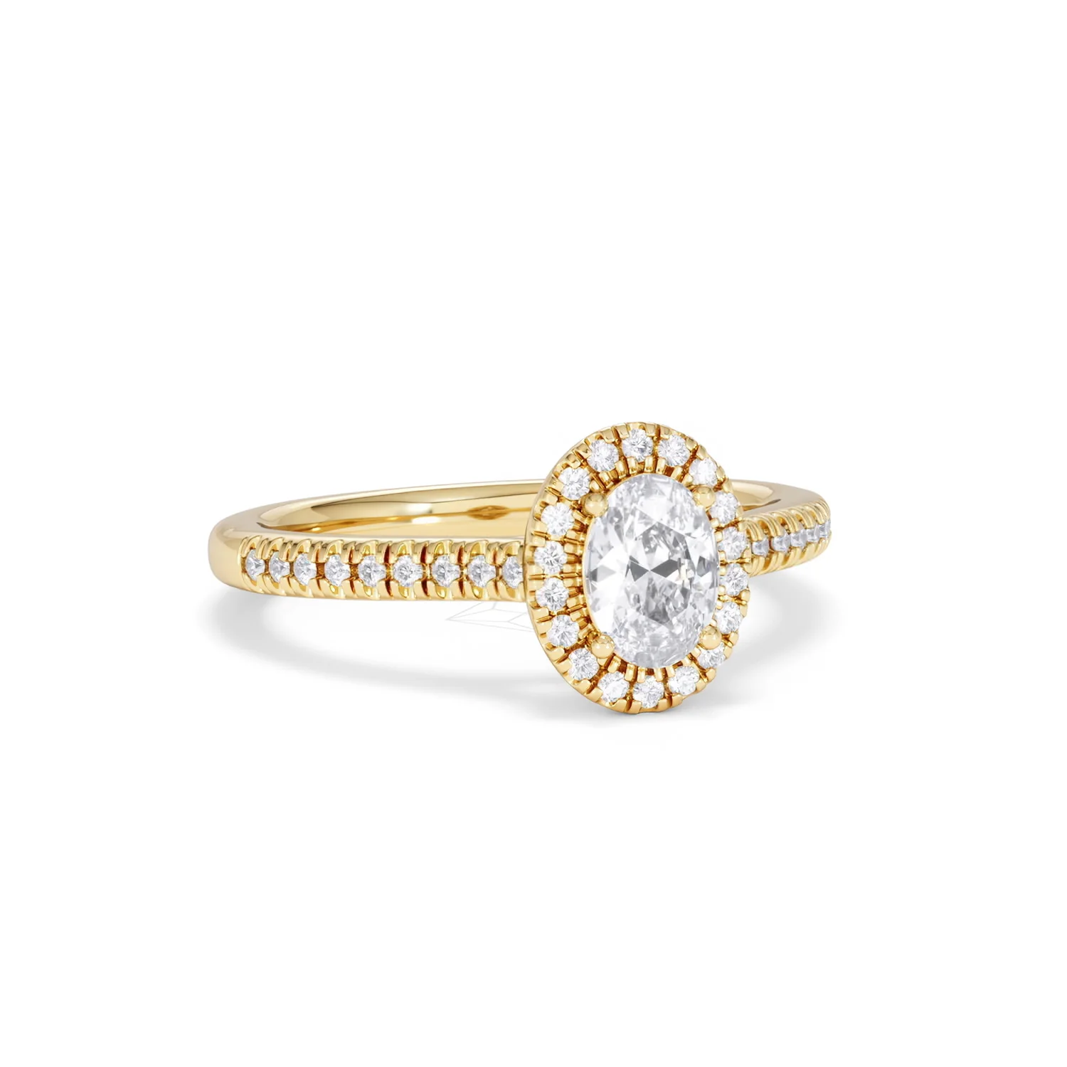 Lumia Oval Cut Lab Diamond Halo Ring 0.70ct F/VS in 9K Gold - Image 14