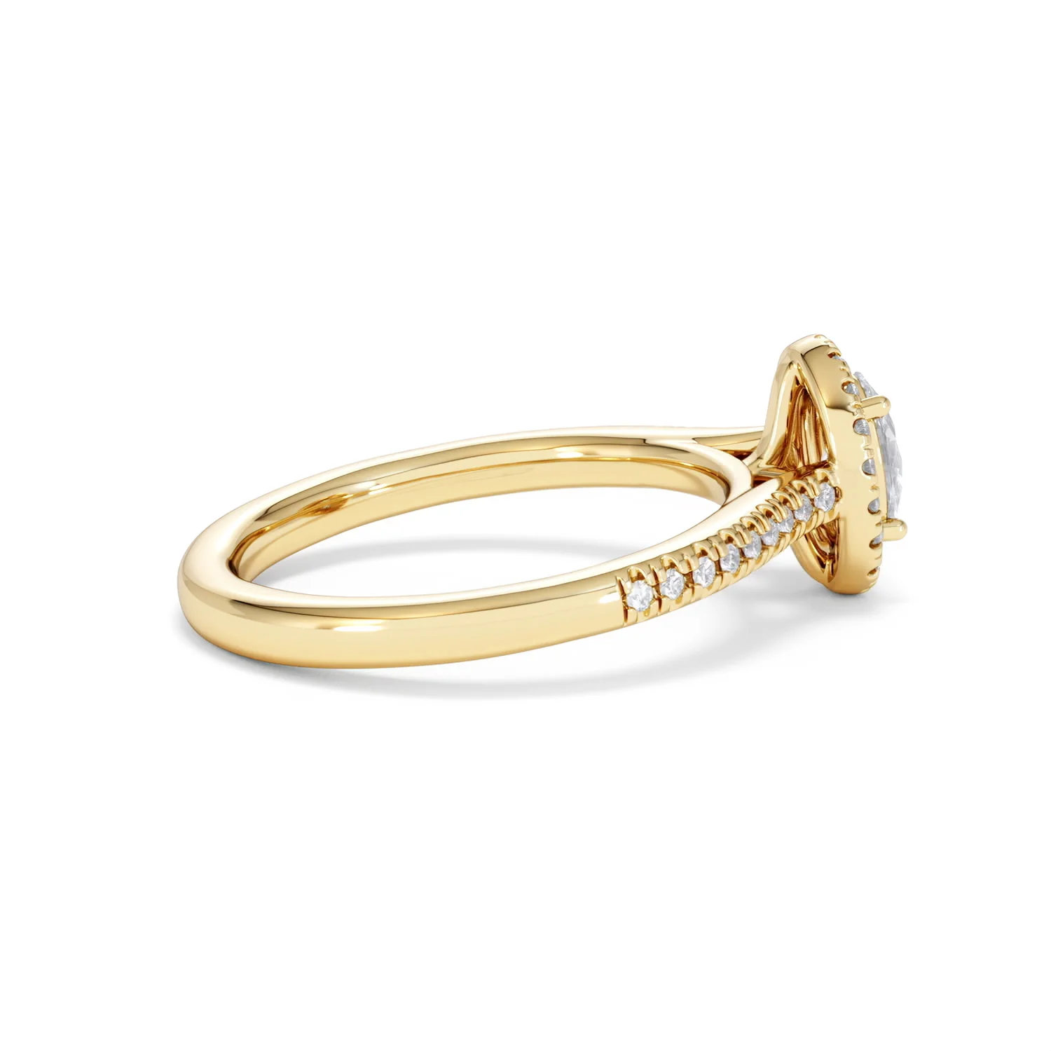Lumia Oval Cut Lab Diamond Halo Ring 0.70ct F/VS in 9K Gold - Image 33