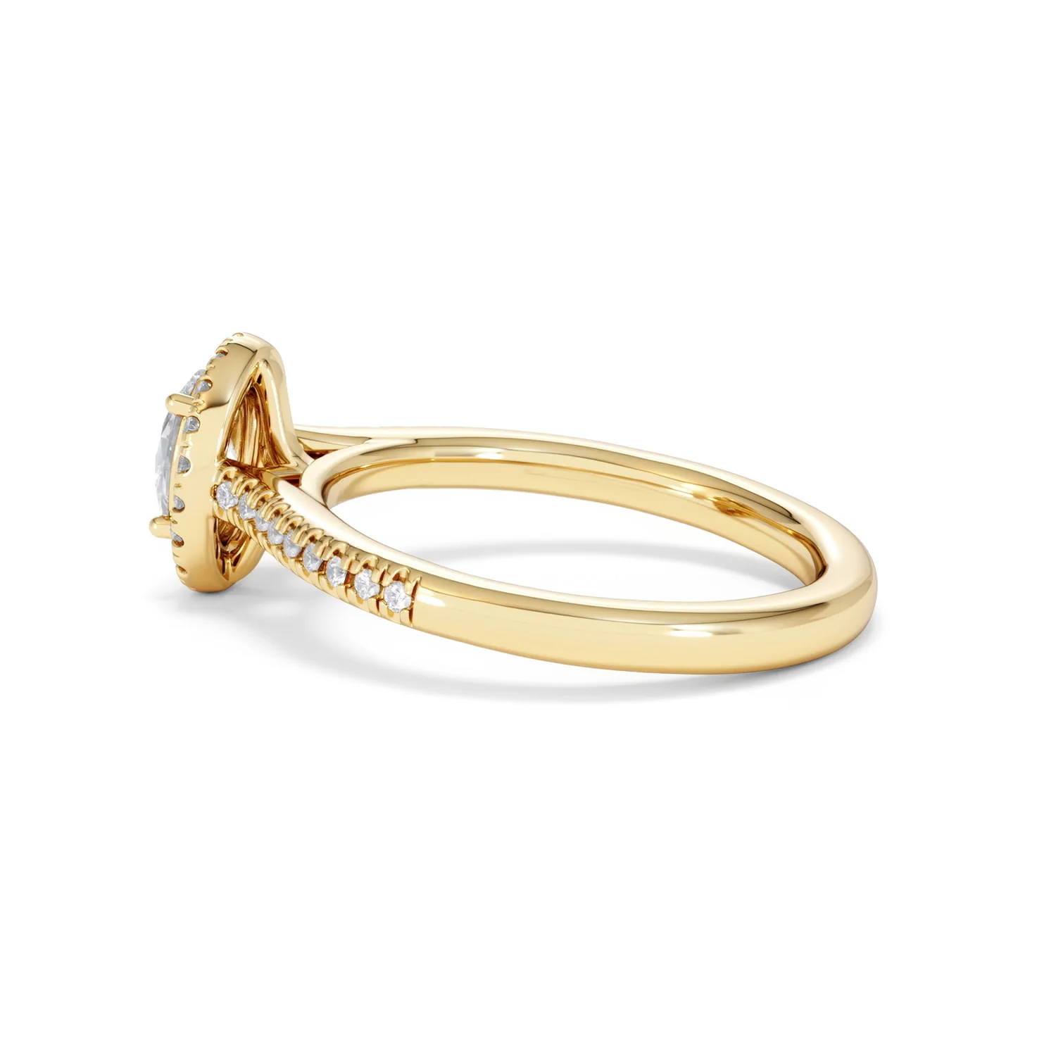 Lumia Oval Cut Lab Diamond Halo Ring 0.70ct F/VS in 9K Gold - Image 66