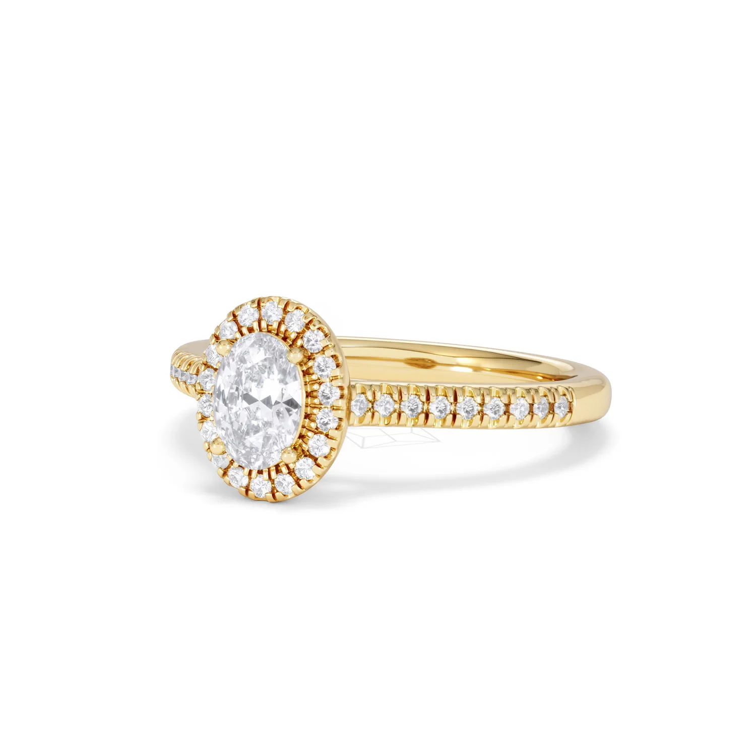 Lumia Oval Cut Lab Diamond Halo Ring 0.70ct F/VS in 9K Gold - Image 84