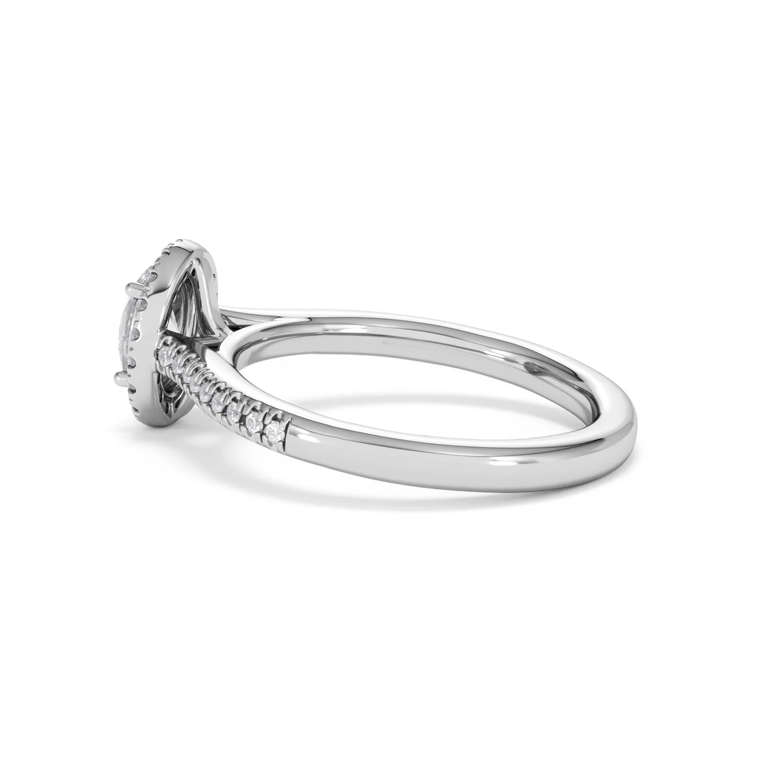 Lumia Oval Cut Lab Diamond Halo Ring 0.70ct F/VS in 9K White Gold - Image 65
