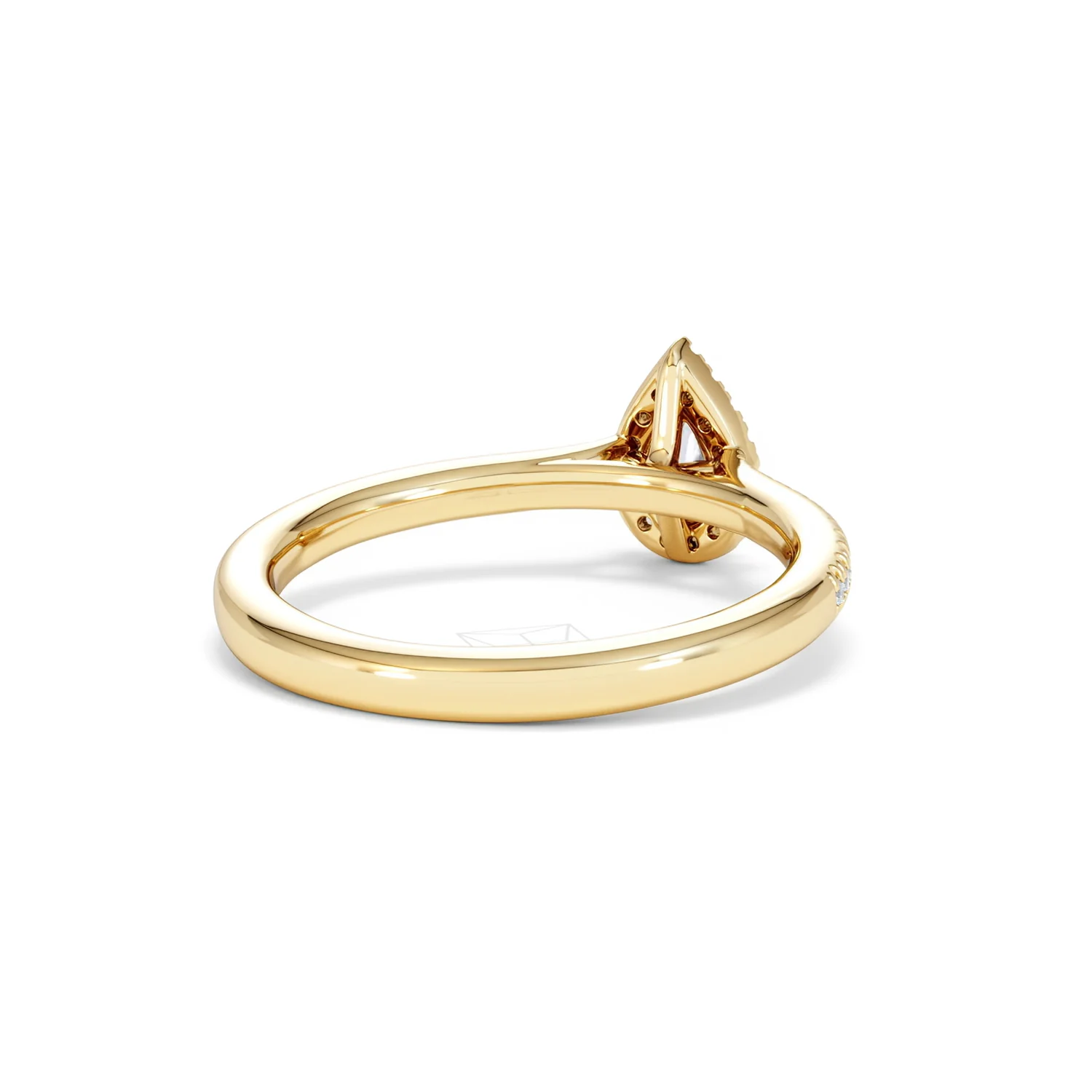 Lumia Pear Cut Lab Diamond Halo Ring 0.33ct F/VS in 18K Gold Vermeil - Image 44