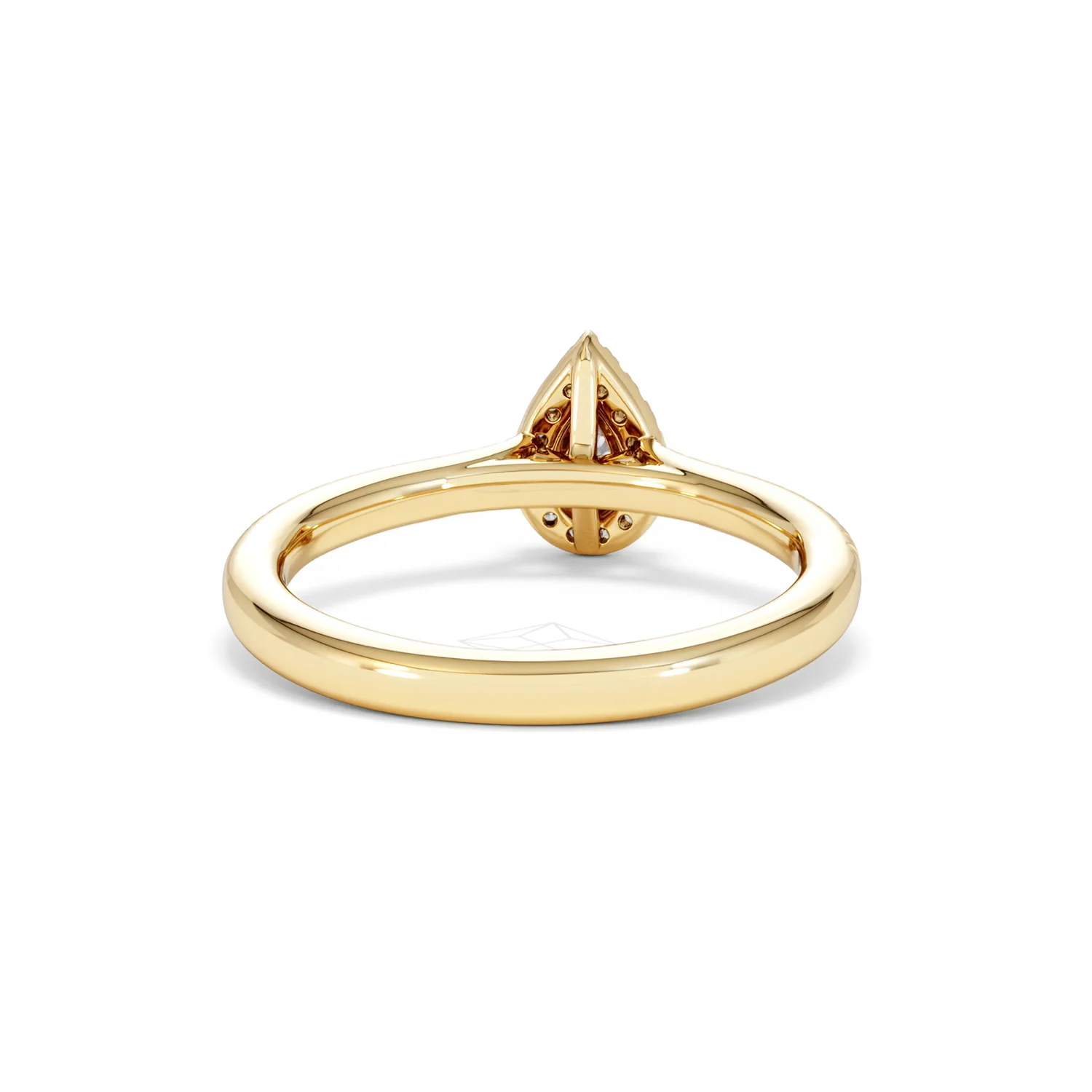 Lumia Pear Cut Lab Diamond Halo Ring 0.33ct F/VS in 18K Gold Vermeil - Image 48