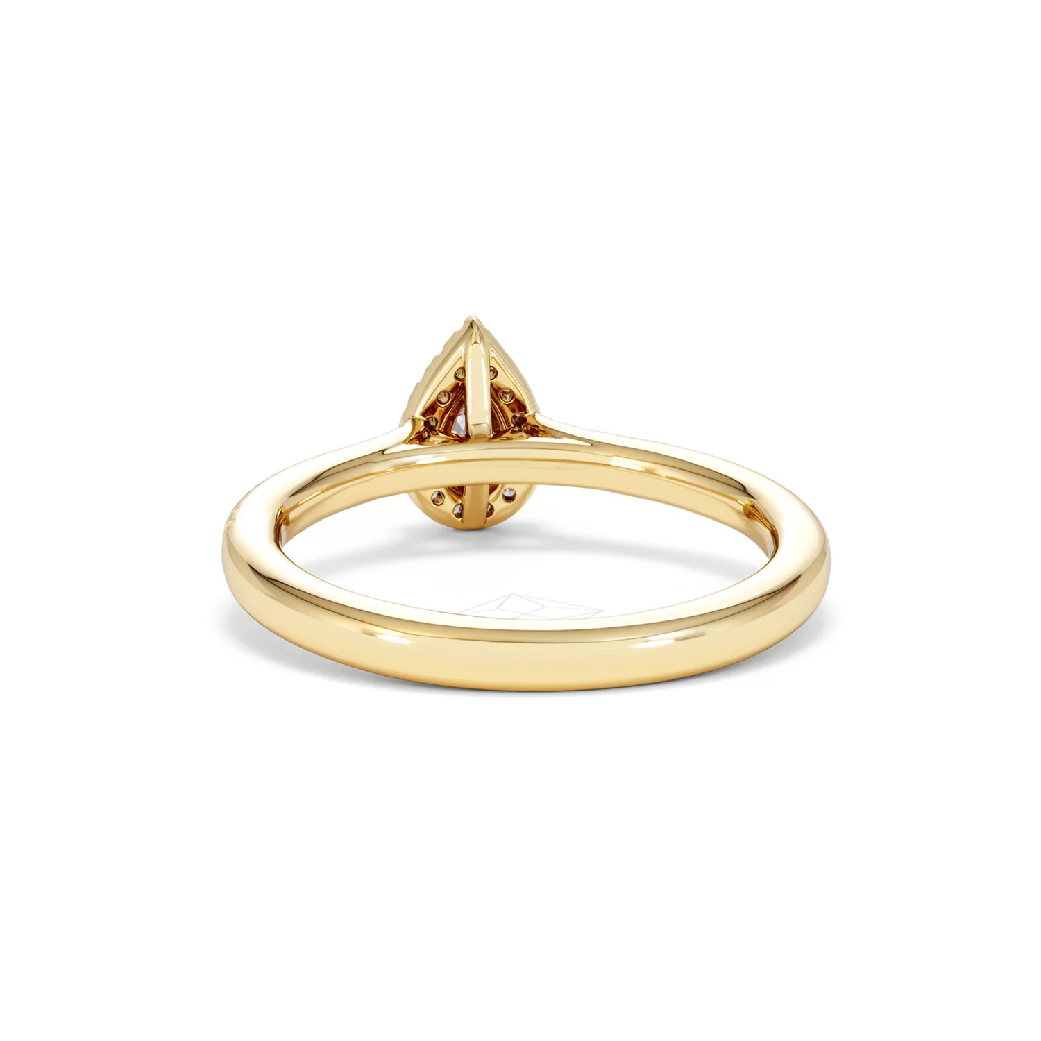 Lumia Pear Cut Lab Diamond Halo Ring 0.33ct F/VS in 18K Gold Vermeil - Image 52