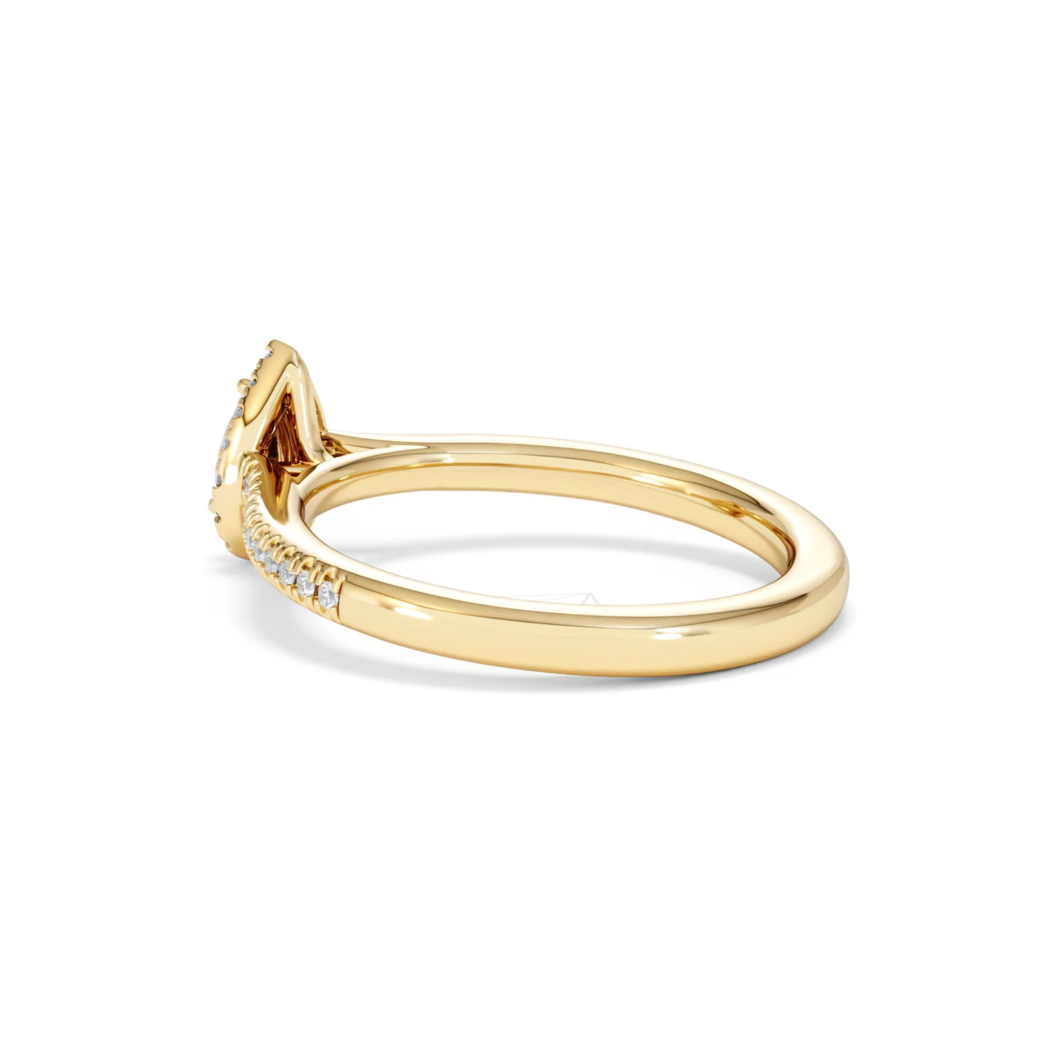 Lumia Pear Cut Lab Diamond Halo Ring 0.33ct F/VS in 18K Gold Vermeil - Image 62