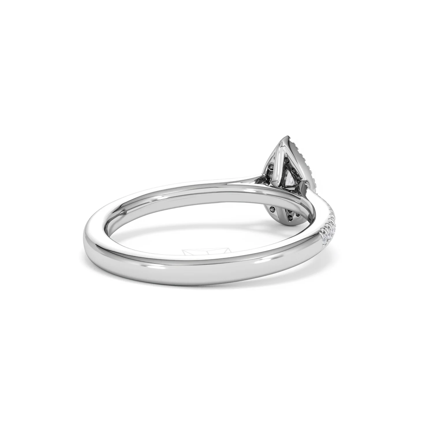 Lumia Pear Cut Lab Diamond Halo Ring 0.33ct F/VS in 925 Silver - Image 42