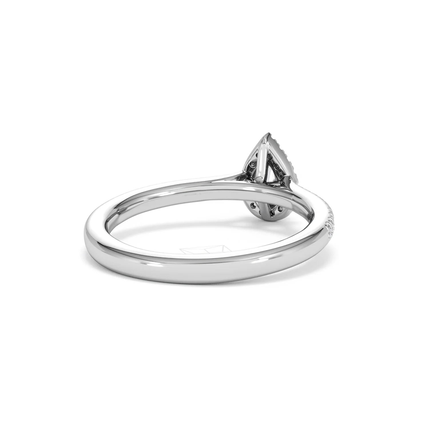 Lumia Pear Cut Lab Diamond Halo Ring 0.33ct F/VS in 925 Silver - Image 44