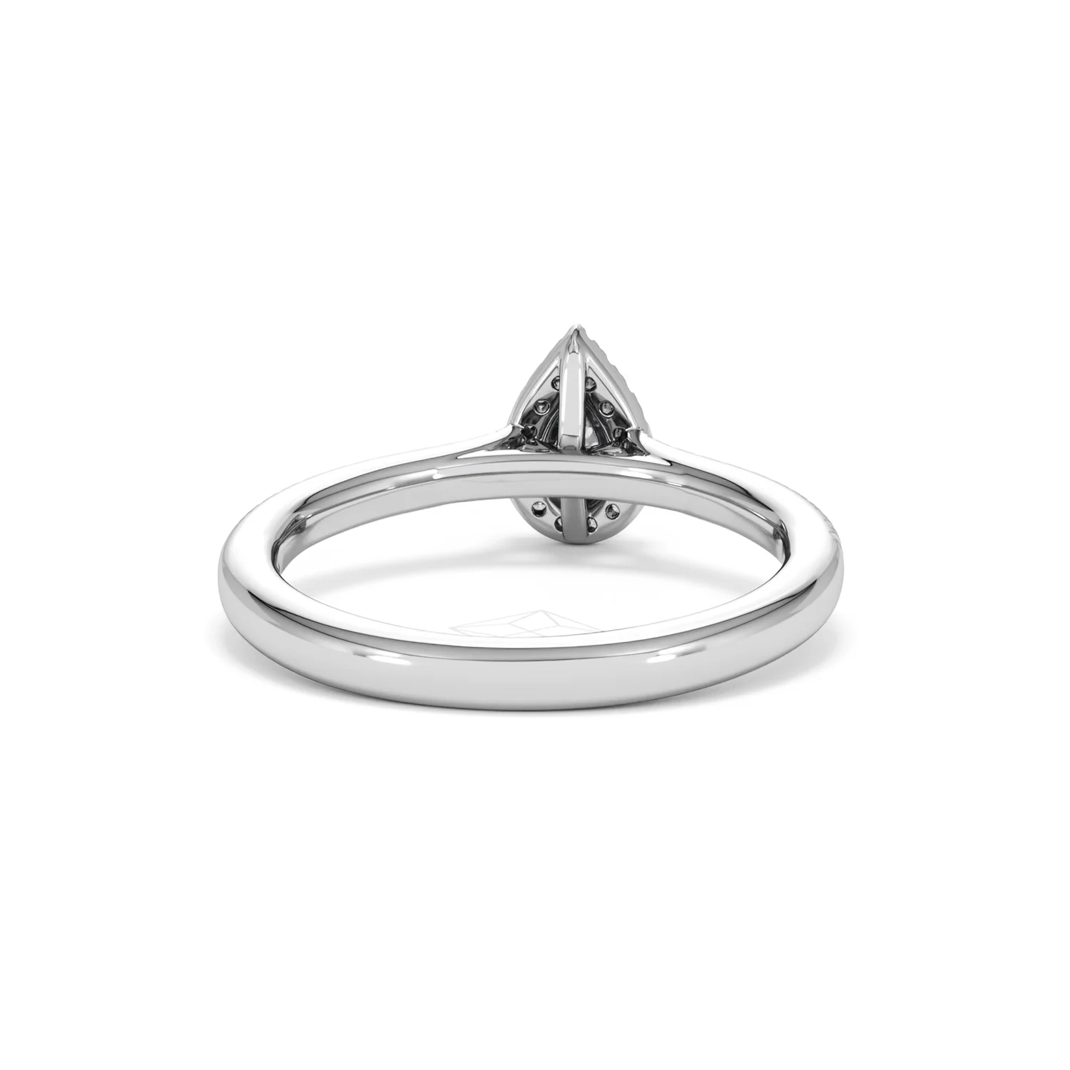 Lumia Pear Cut Lab Diamond Halo Ring 0.33ct F/VS in 925 Silver - Image 48