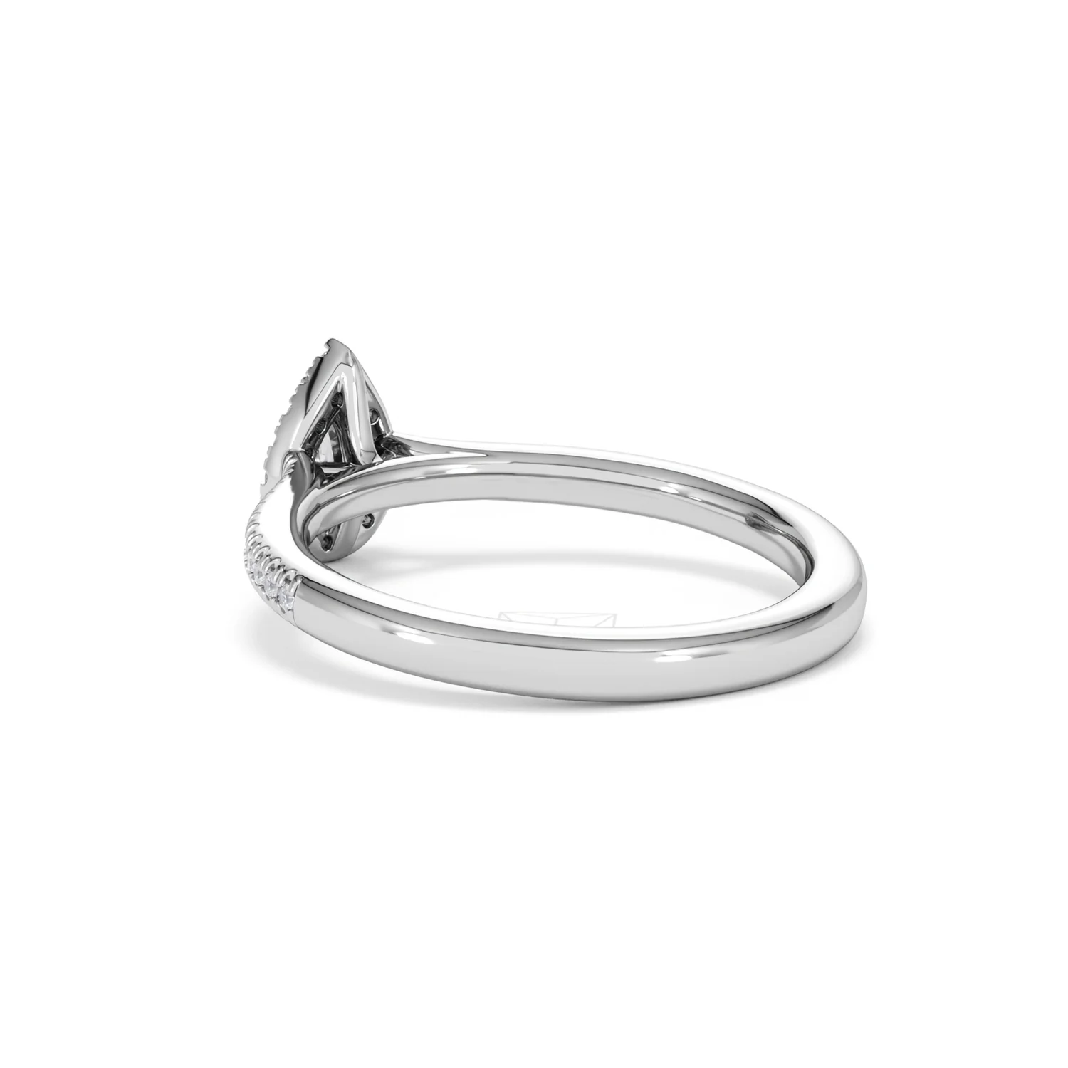 Lumia Pear Cut Lab Diamond Halo Ring 0.33ct F/VS in 925 Silver - Image 59