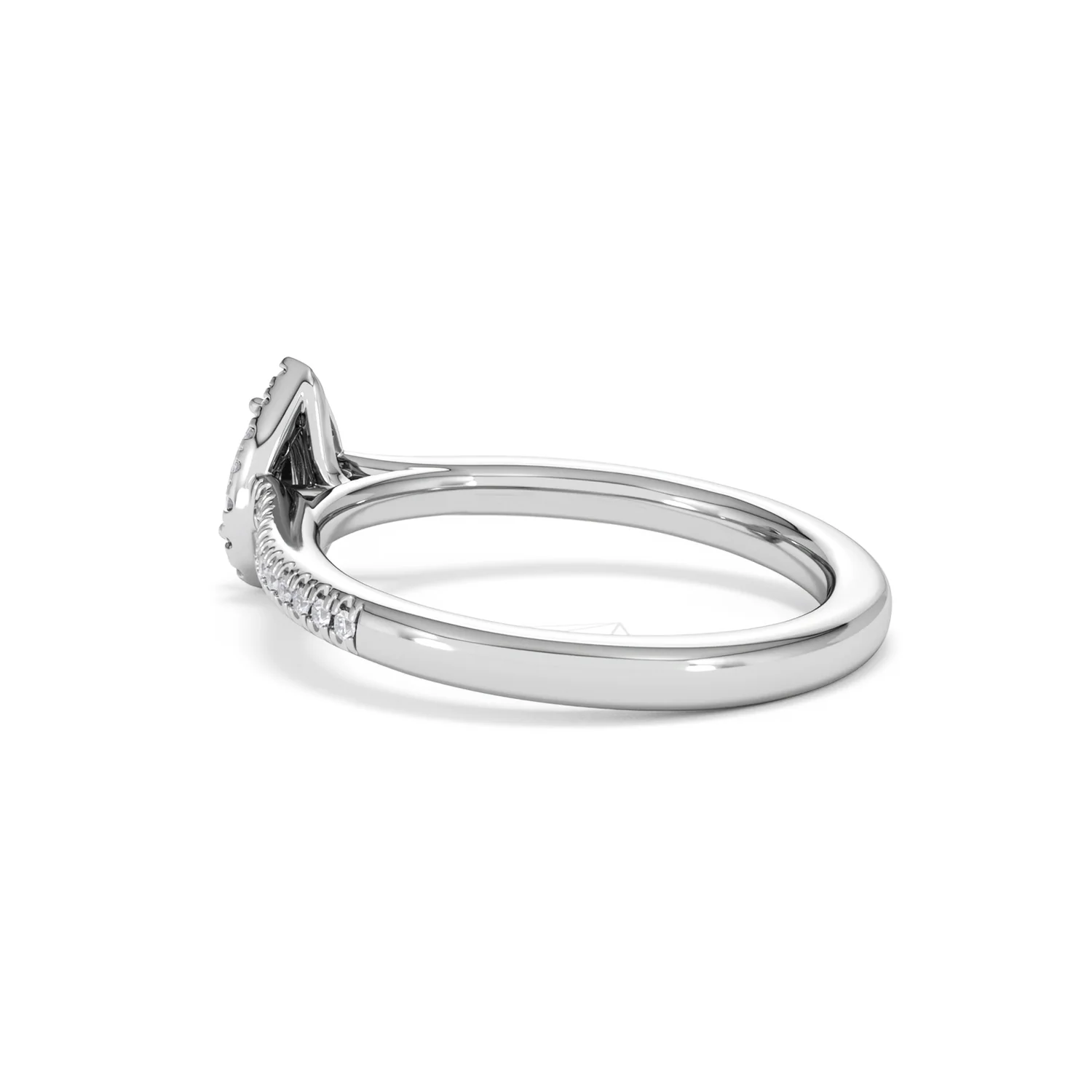 Lumia Pear Cut Lab Diamond Halo Ring 0.33ct F/VS in 925 Silver - Image 62