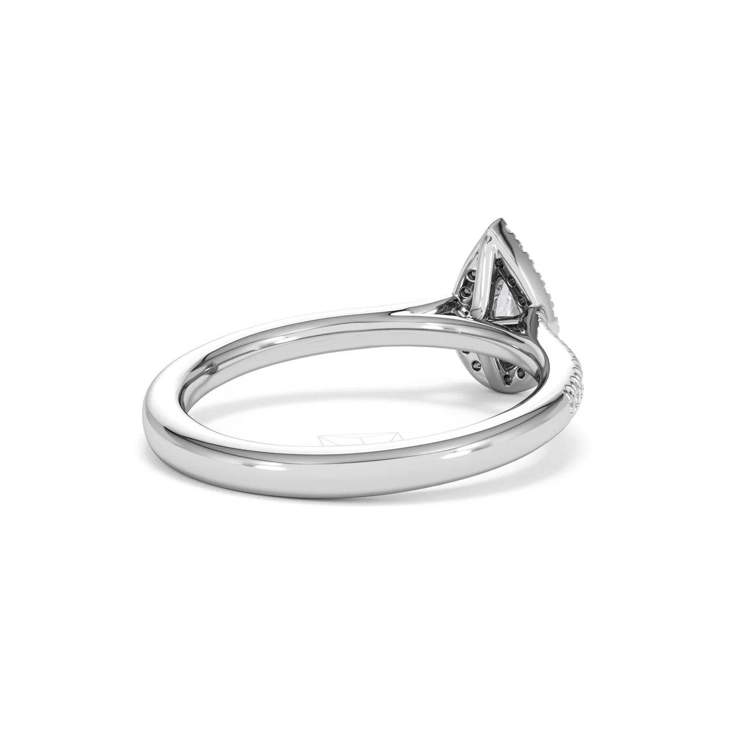Lumia Pear Cut Lab Diamond Halo Ring 0.50ct F/VS in 925 Silver - Image 42