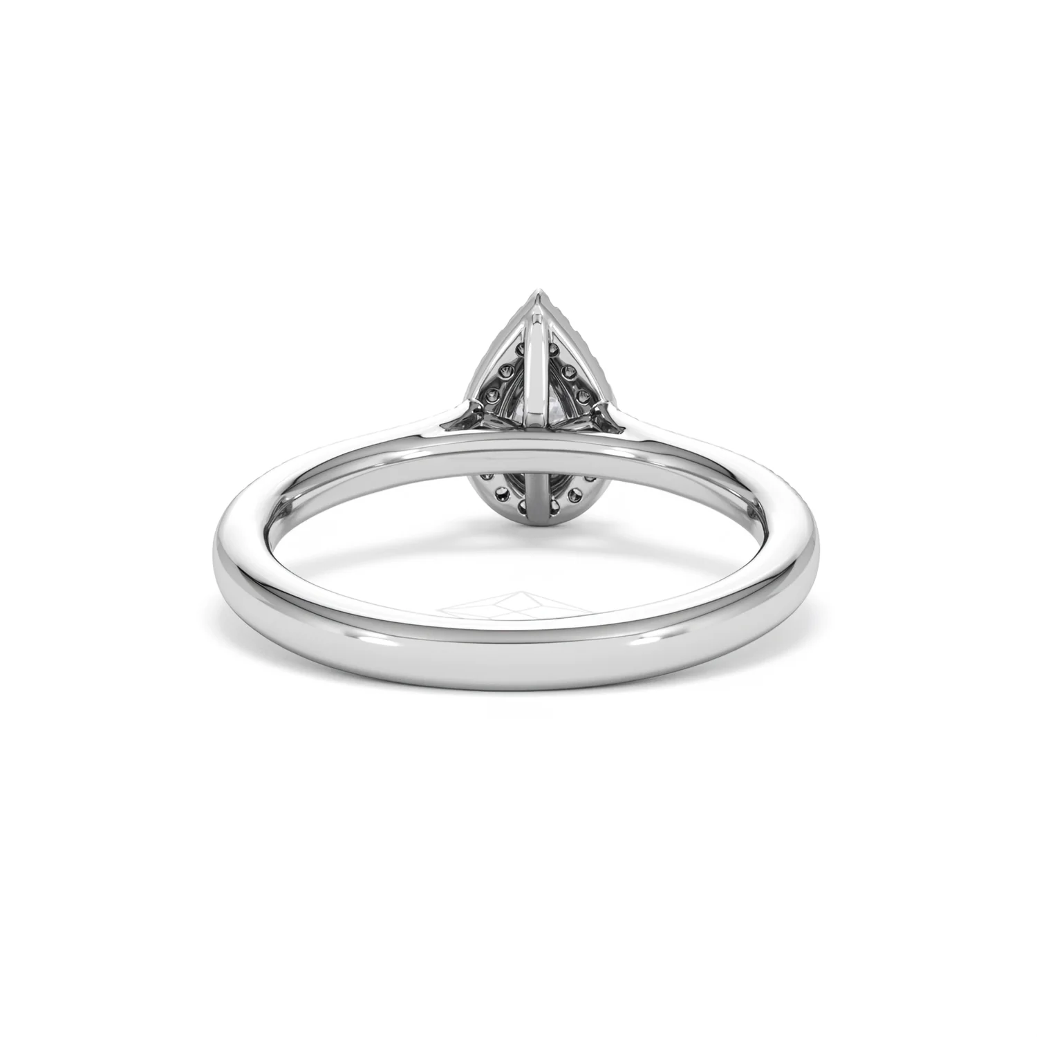 Lumia Pear Cut Lab Diamond Halo Ring 0.50ct F/VS in 925 Silver - Image 49