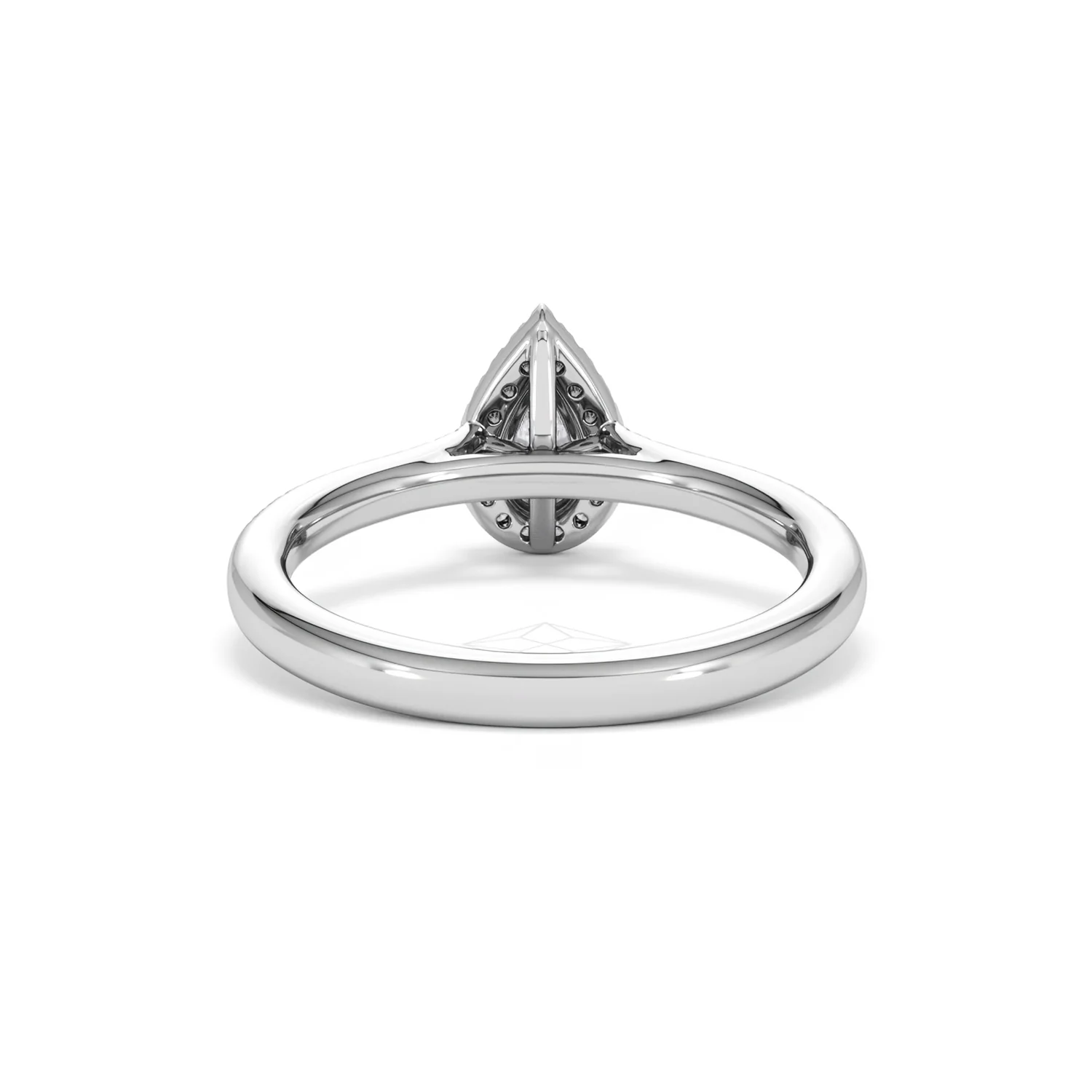 Lumia Pear Cut Lab Diamond Halo Ring 0.50ct F/VS in 925 Silver - Image 50