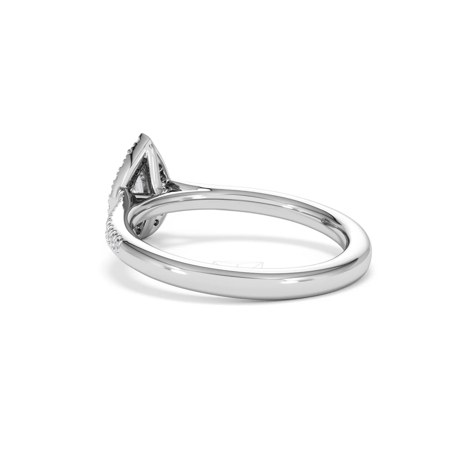 Lumia Pear Cut Lab Diamond Halo Ring 0.50ct F/VS in 925 Silver - Image 59