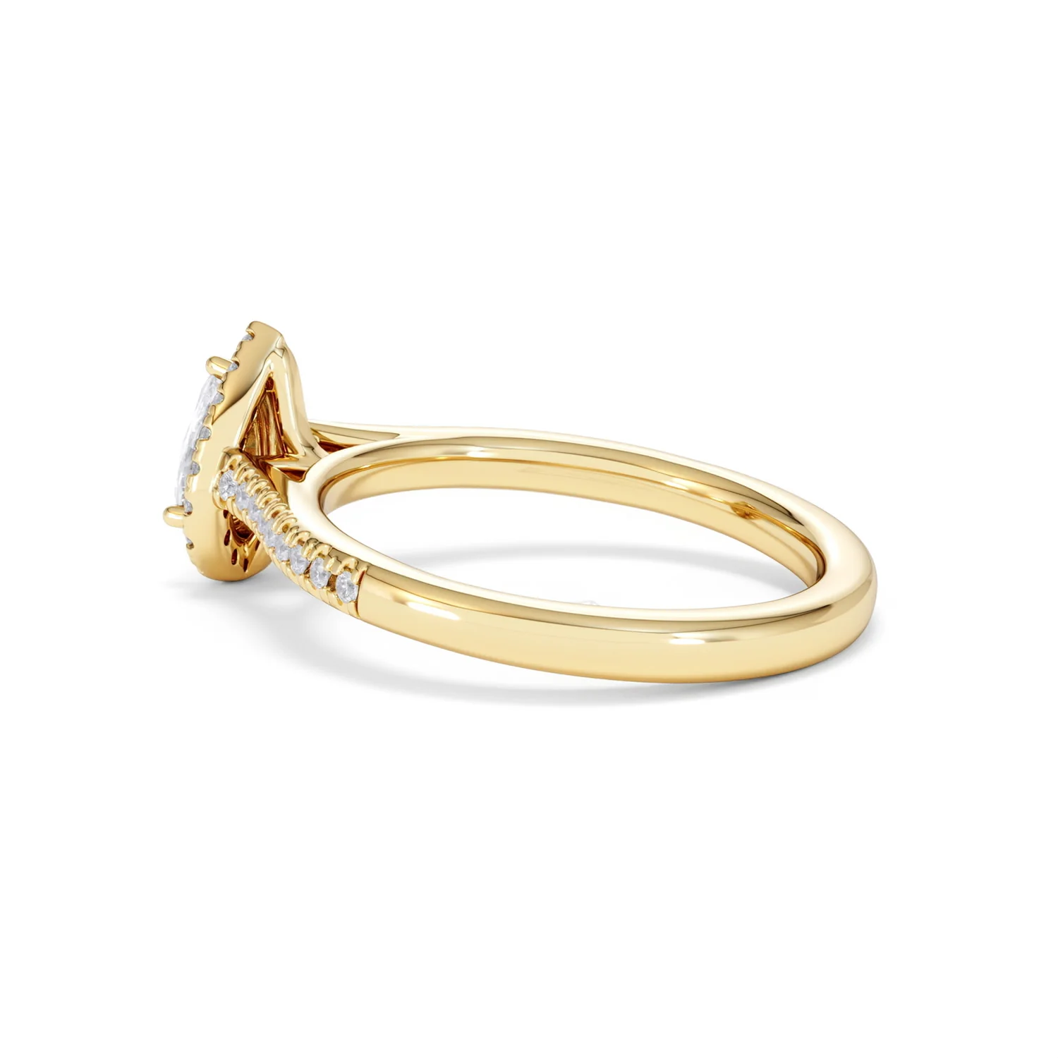 Lumia Pear Cut Lab Diamond Halo Ring 0.70ct F/VS in 9K Gold - Image 64