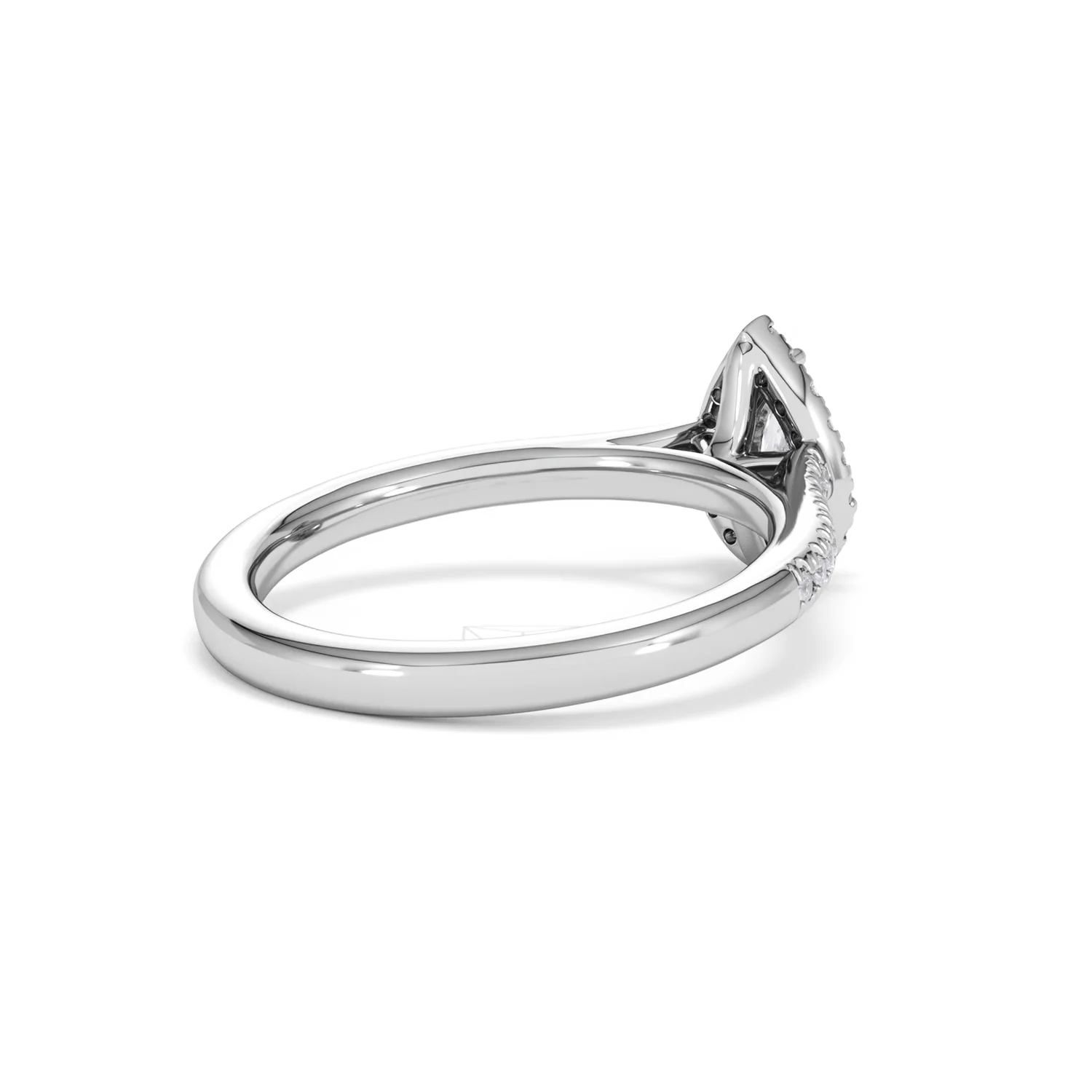 Lumia Pear Cut Lab Diamond Halo Ring 0.70ct F/VS in 9K White Gold - Image 40