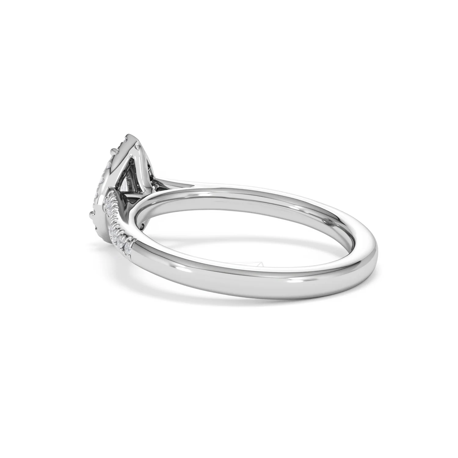 Lumia Pear Cut Lab Diamond Halo Ring 0.70ct F/VS in 9K White Gold - Image 61