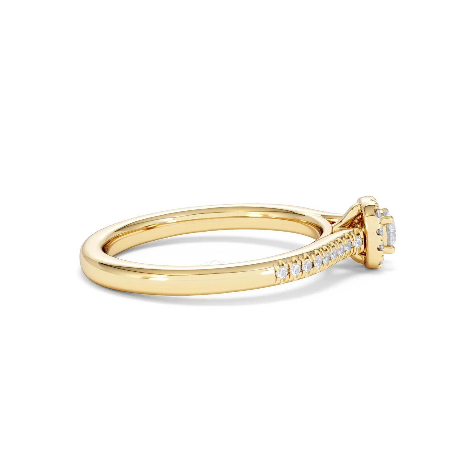 Lumia Round Cut Lab Diamond Halo Ring 0.33ct F/VS in 18K Gold Vermeil - Image 31