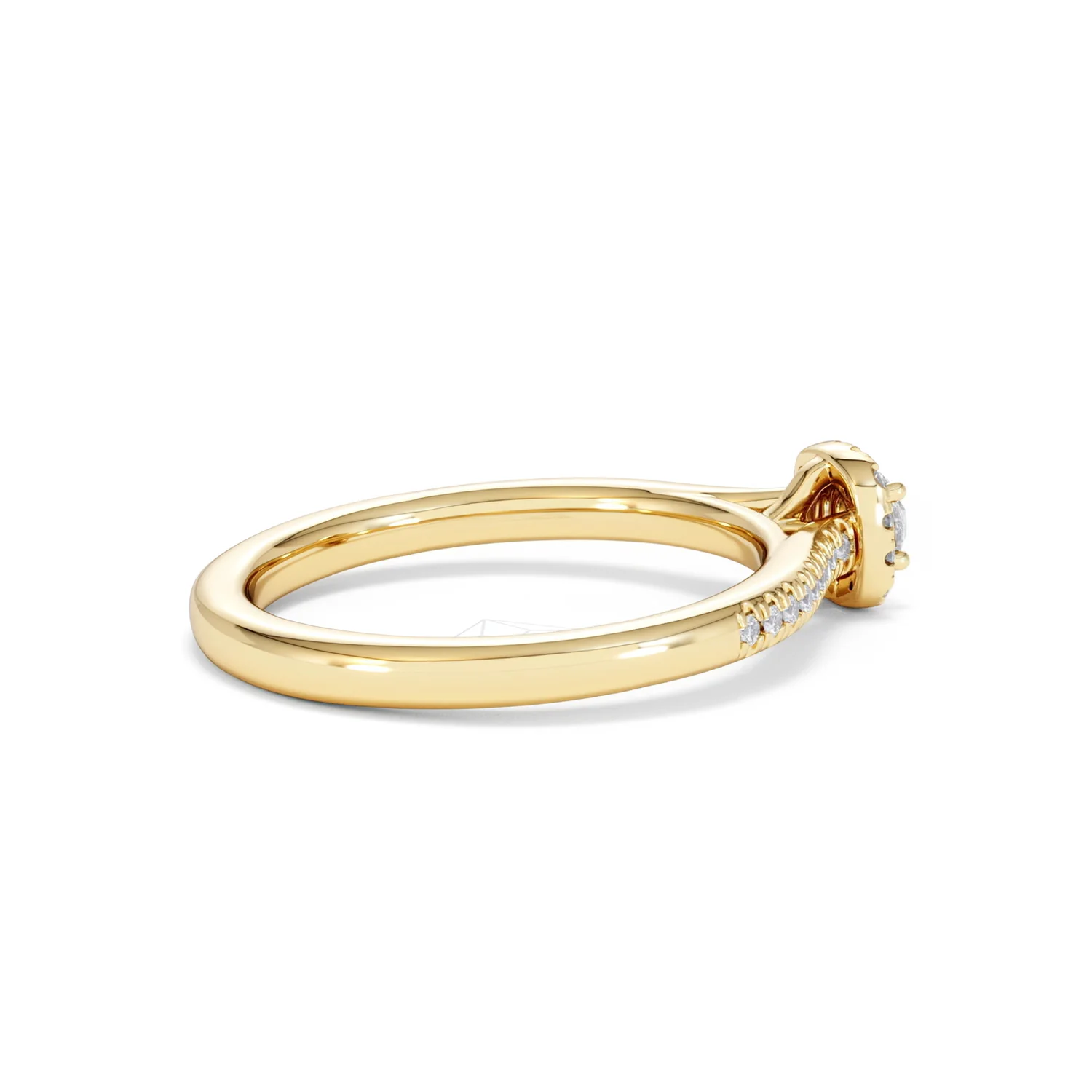 Lumia Round Cut Lab Diamond Halo Ring 0.33ct F/VS in 18K Gold Vermeil - Image 35
