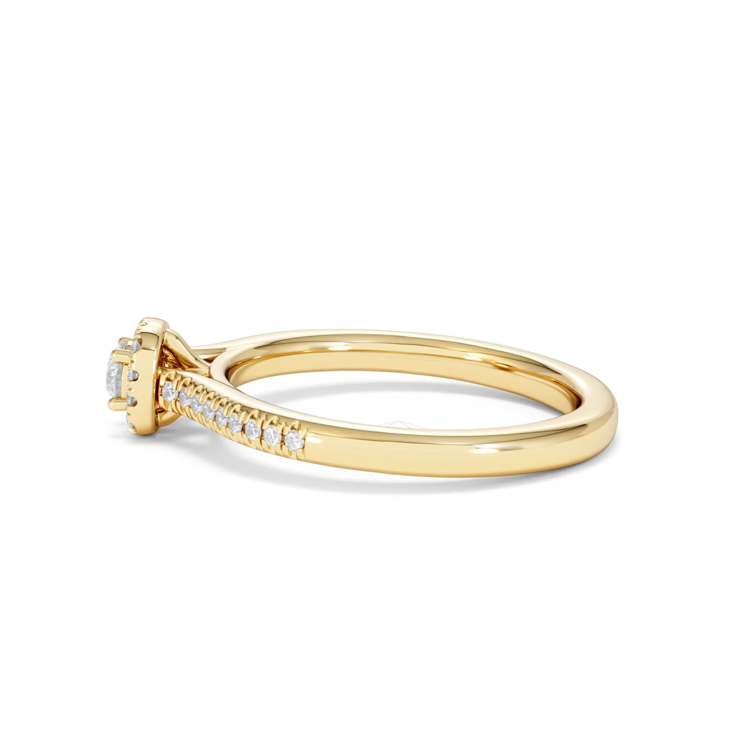 Lumia Round Cut Lab Diamond Halo Ring 0.33ct F/VS in 18K Gold Vermeil - Image 69