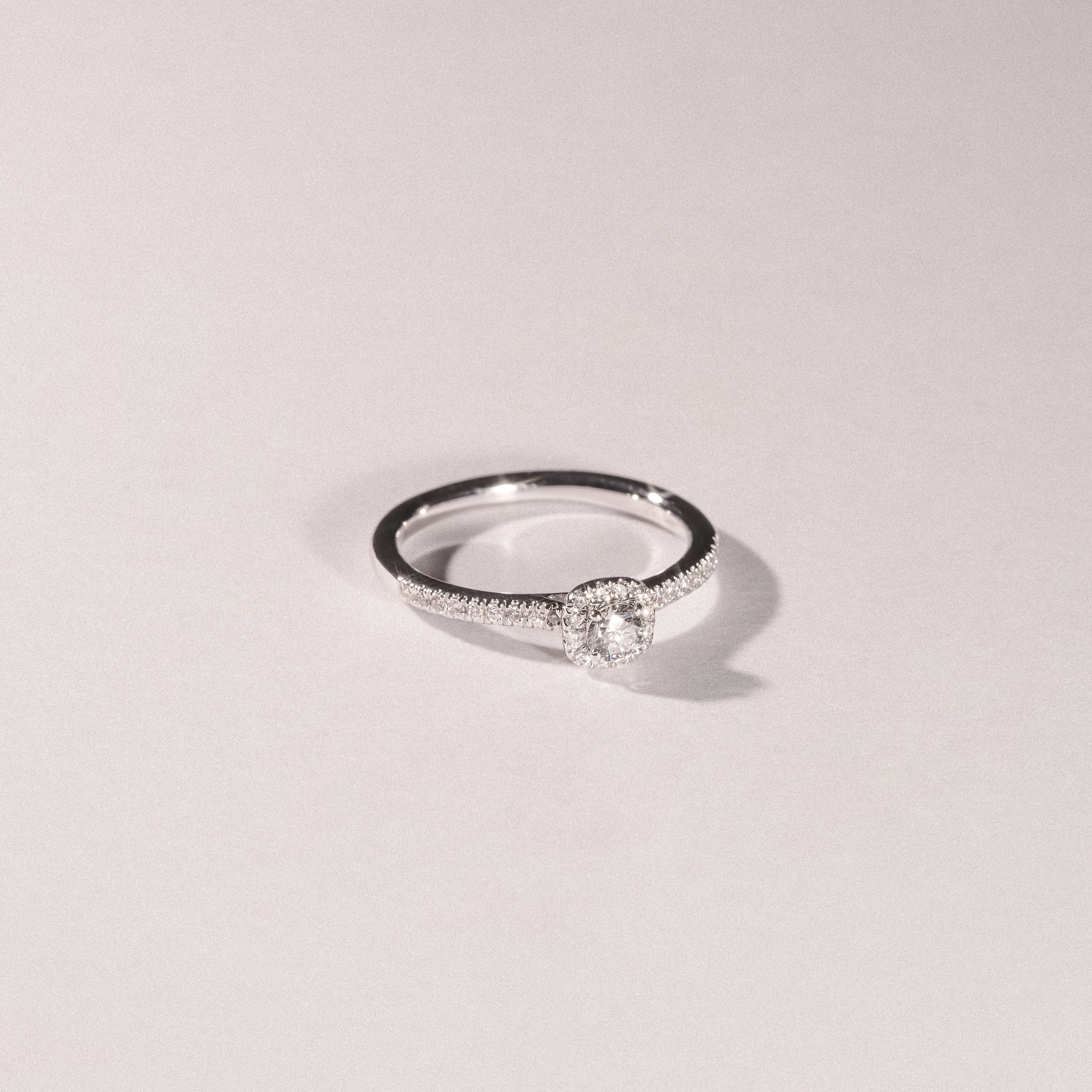 Lumia Round Cut Lab Diamond Halo Ring 0.33ct F/VS in 925 Silver - Image 6
