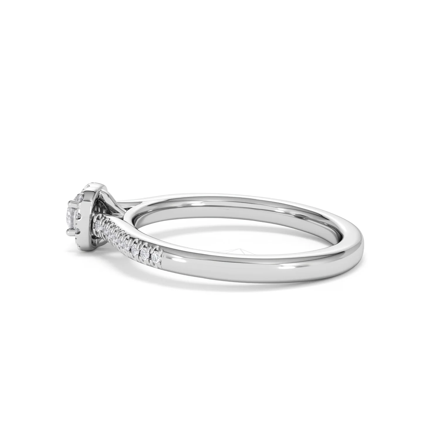 Lumia Round Cut Lab Diamond Halo Ring 0.33ct F/VS in 925 Silver - Image 67