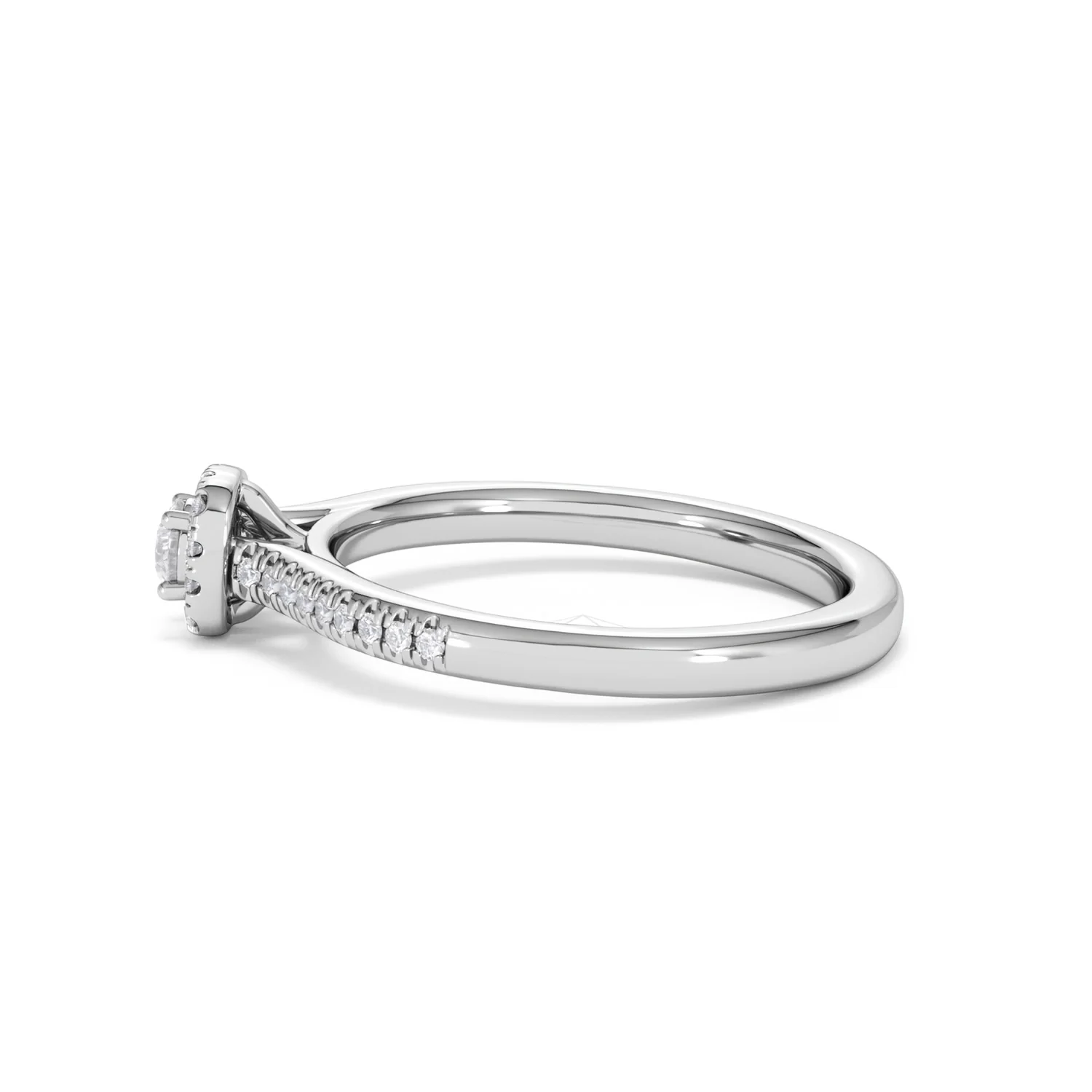 Lumia Round Cut Lab Diamond Halo Ring 0.33ct F/VS in 925 Silver - Image 69
